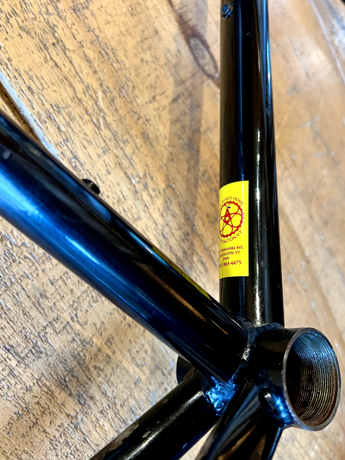 Vintage 90s Specialized Hard Rock 18.5" Steel Mountain Bike Frame Black / Yellow