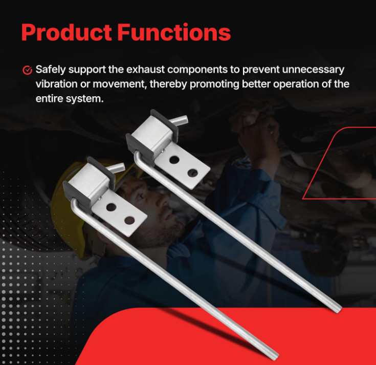 4 Pack Universal Stainless Steel Exhaust Hanger Rod Weld On Heavy Duty Exhaust