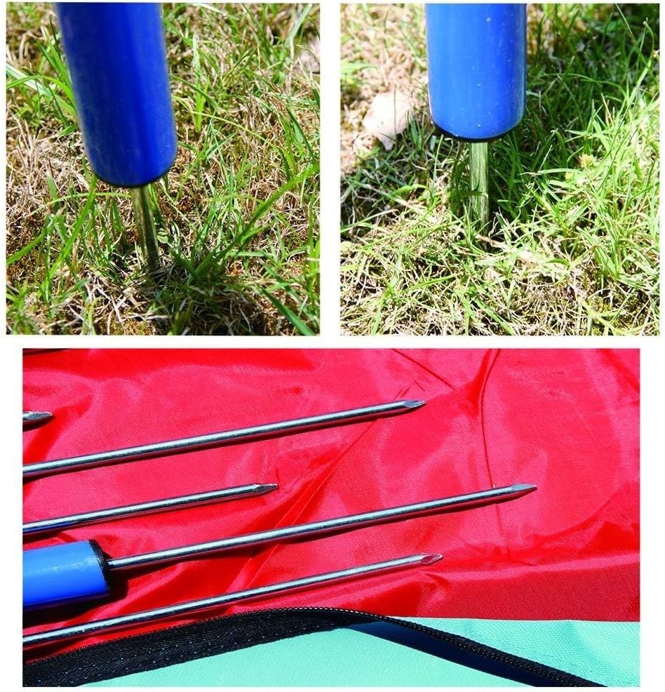 Portable 12 Weave Poles Agility Training Equipment for Dog Exercise Outdoors