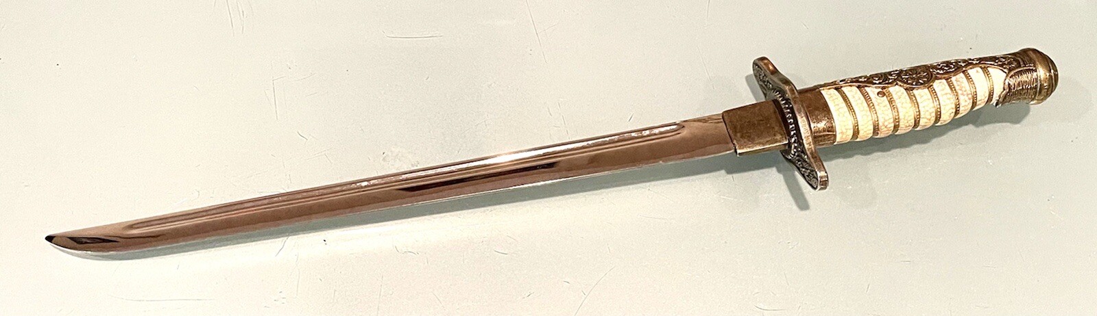 Vintage Unused Spain Quality Repro Japan WW2 Officer Tanto Daggef Knife Scabbard