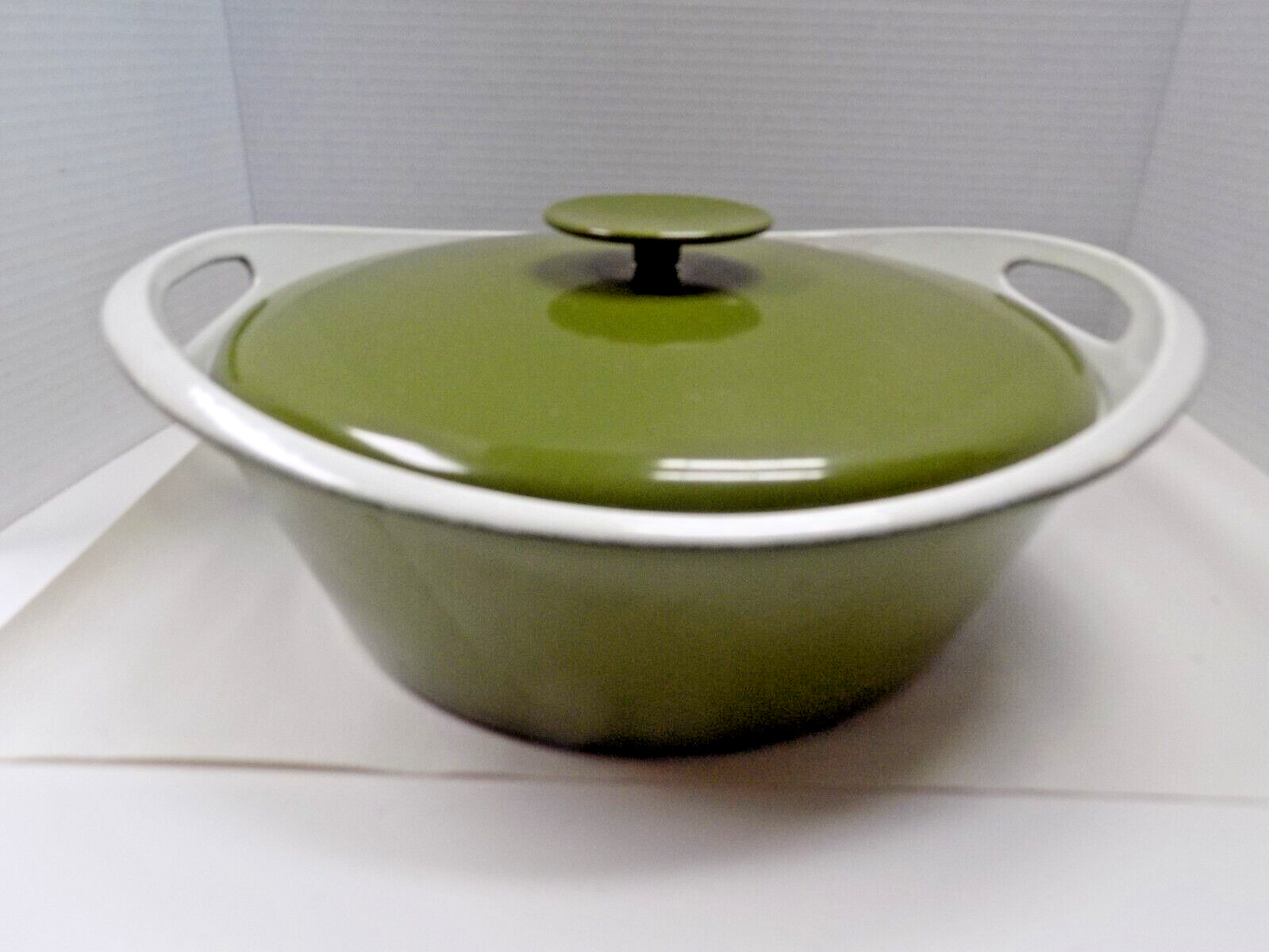 Rare MCM COPCO Denmark 4 qt Iron Enamelware Roaster Dutch Oven Pot Michael Lax
