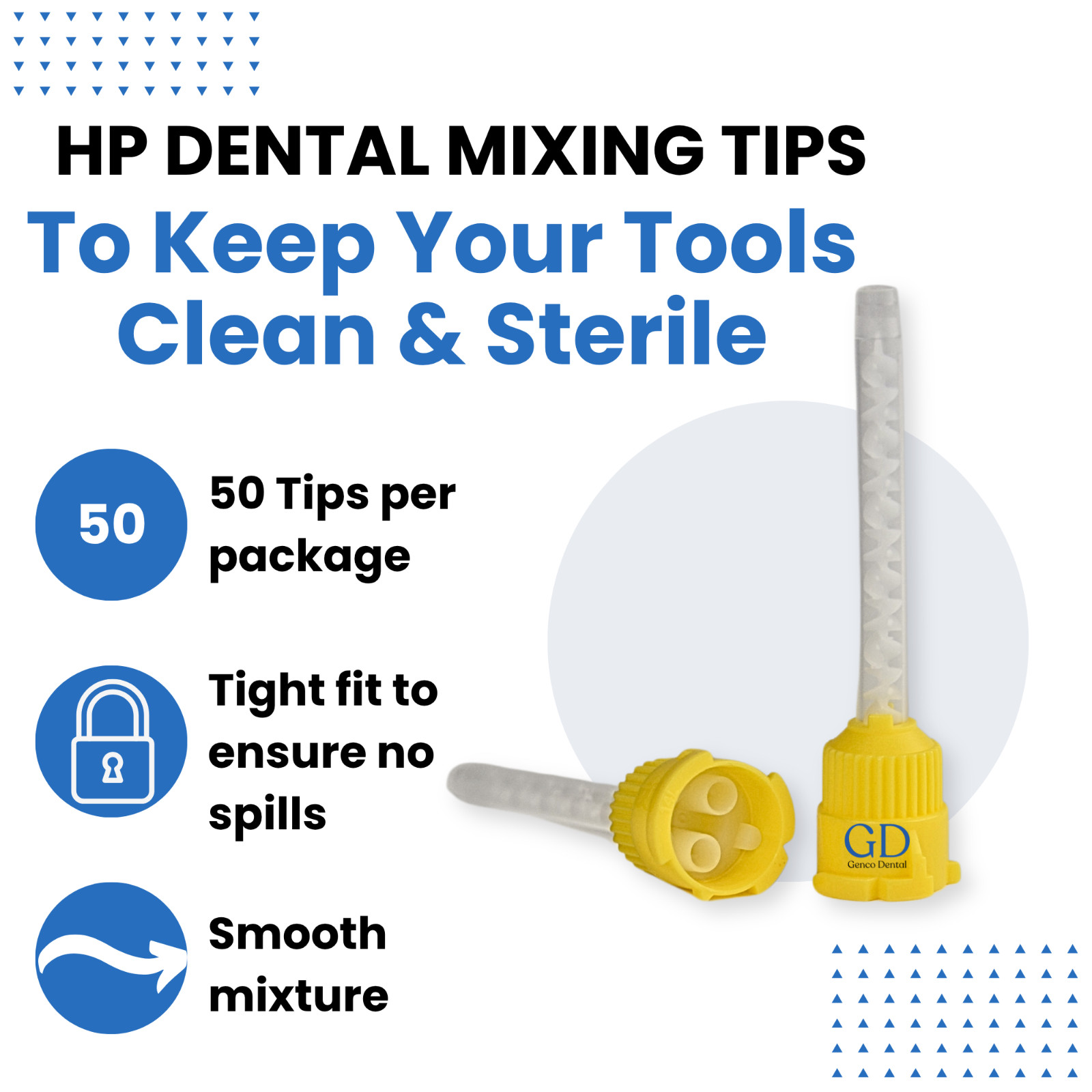 Yellow Dental Impression Mixing Tips (50 pcs)