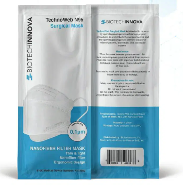 BiotechInnova Technoweb Surgical/Medical N95 Respirator/Mask