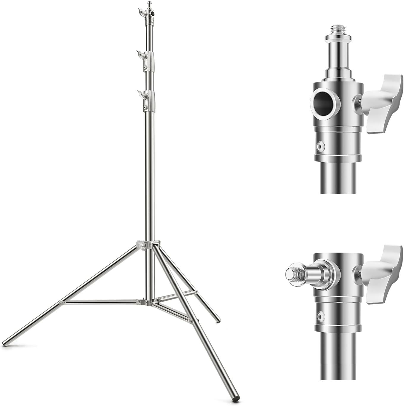 K&F Concept 2.8m Light Stand Stainless Steel Heavy Duty Photography Tripod Stand