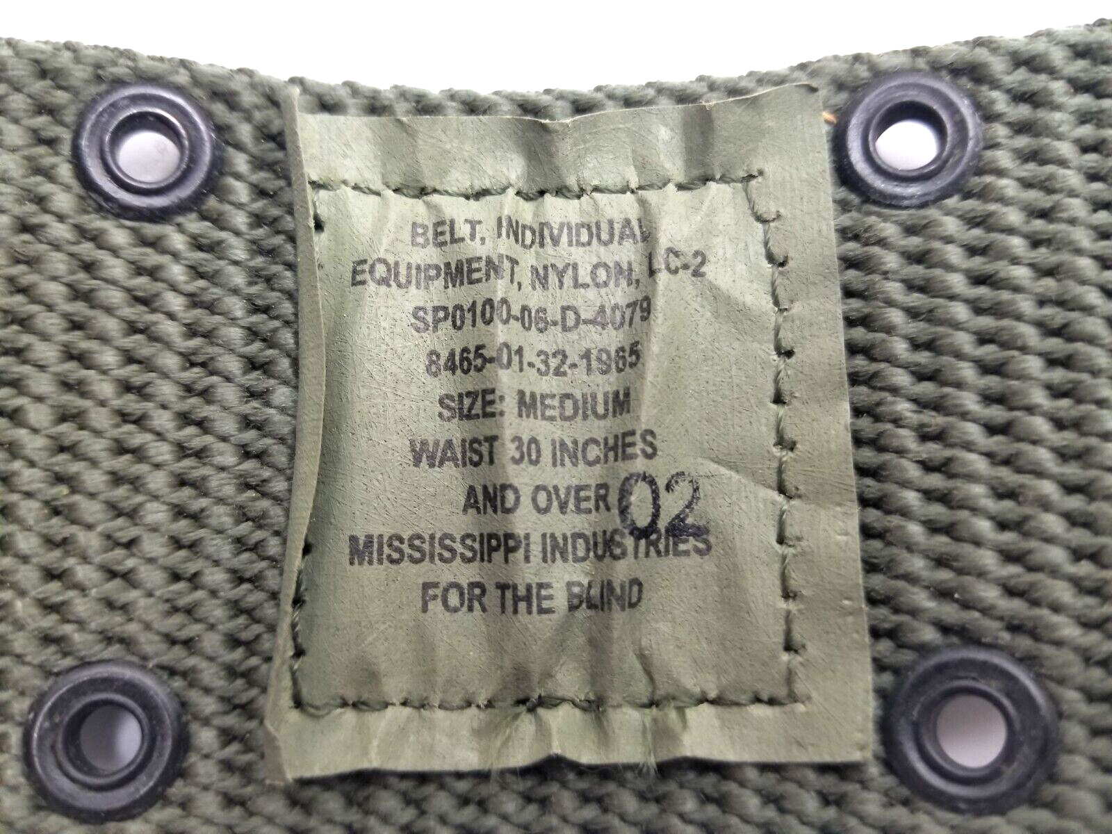 USGI LC2 ALICE Belt Individual Equipment Military USMC Web Belt OD Green MEDIUM