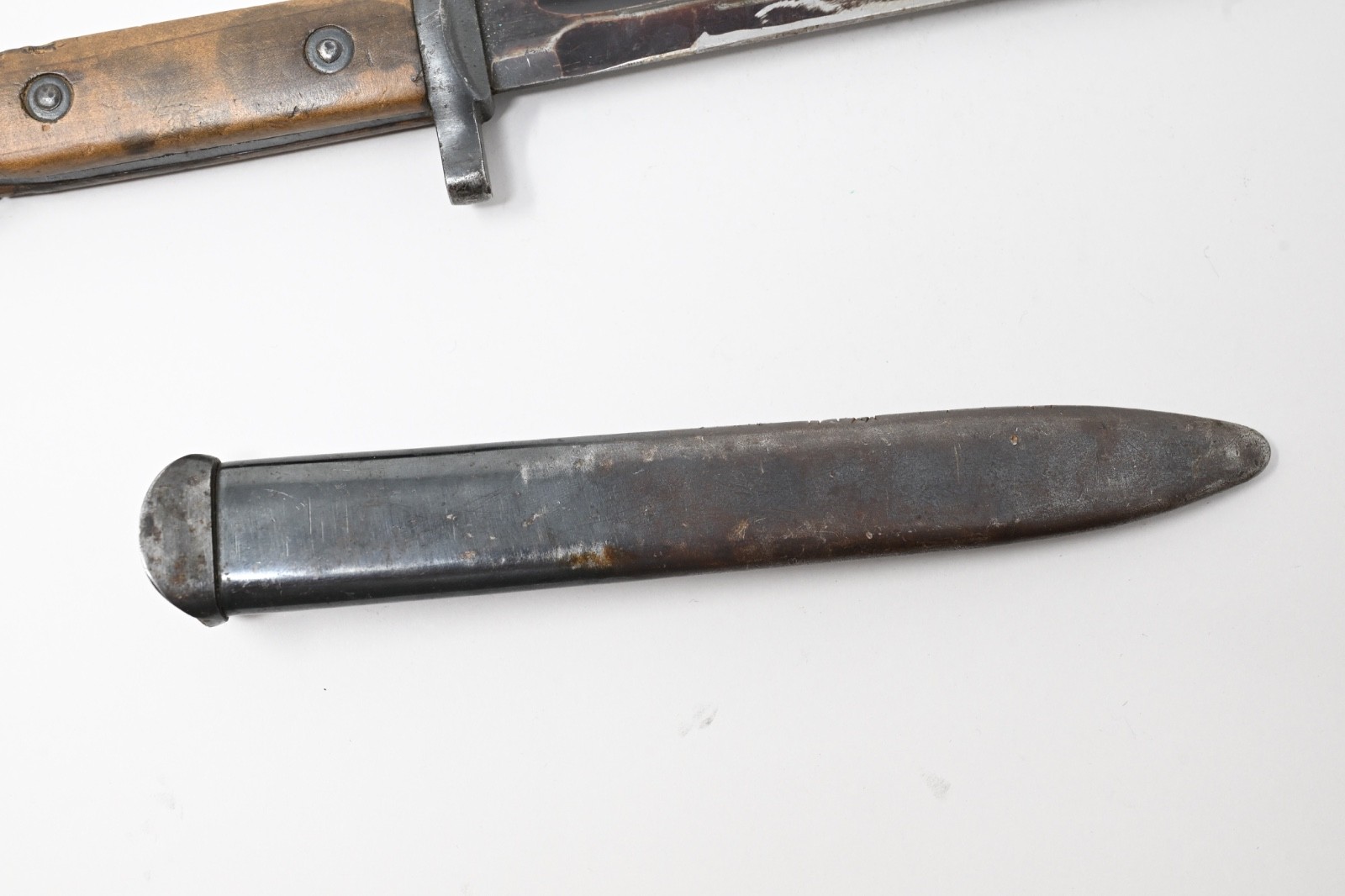 WWII Italian M38 Carcano Fixed Bayonet Original with Scabbard Numbered 1940s