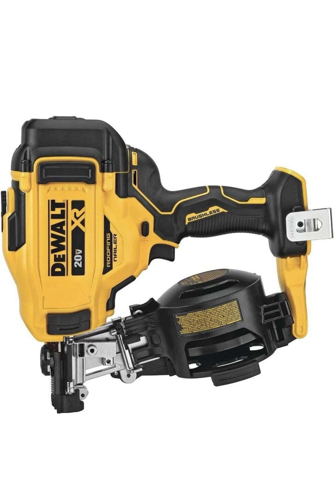 [NEW] (DCN45RNB) DeWalt 20V MAX XR Cordless Roofing Nailer – 15° Coil Tool Only