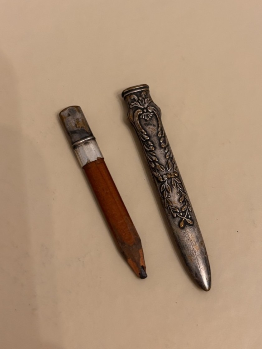 Ornate Metal Pencil Extender / Pencil Holder