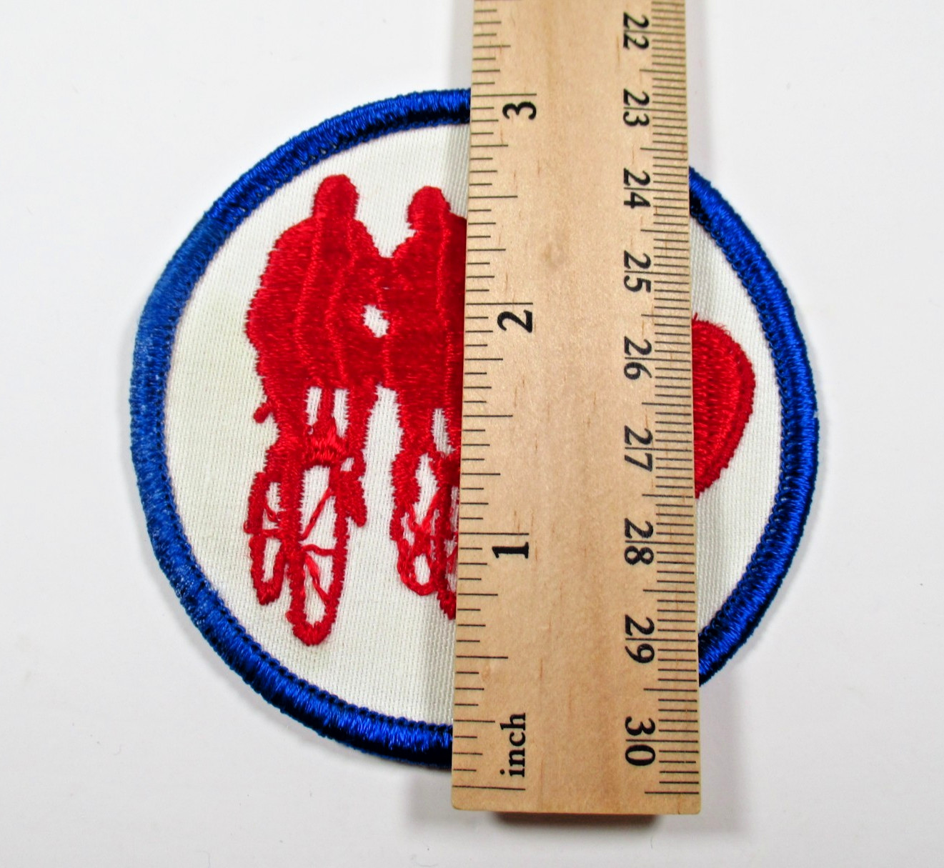 Vintage Cycling Love Patch Embroidered Couple Biking Valentine Sew On