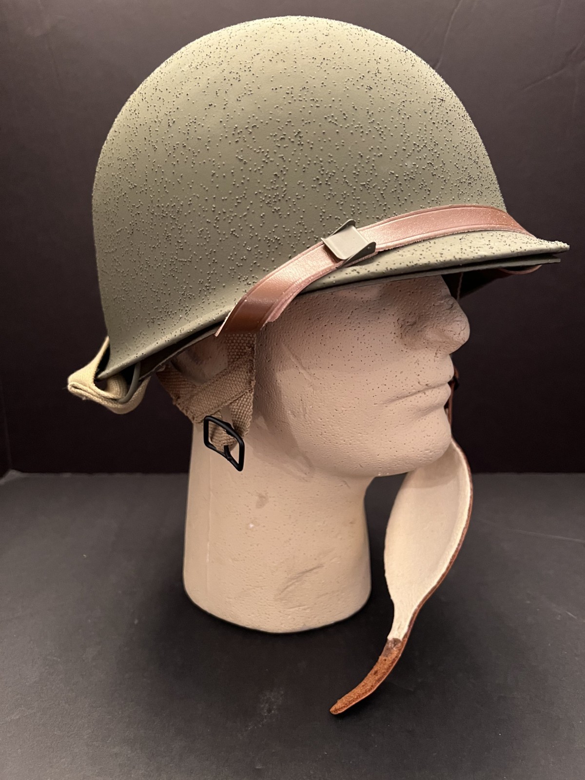 J.MURRAY, INC.1944 ORIG./CONVERTD US M-2 ‘D’ LOOP PARA HELMET & FIRESTONE LINER!