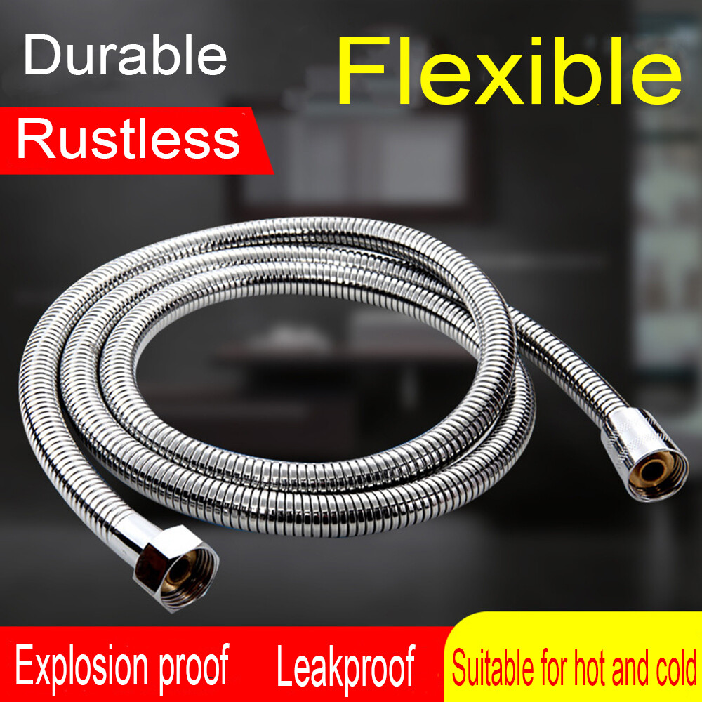 79" Shower Head Hose Handheld Extra Long Stainless Steel Bathroom Flexible Tube