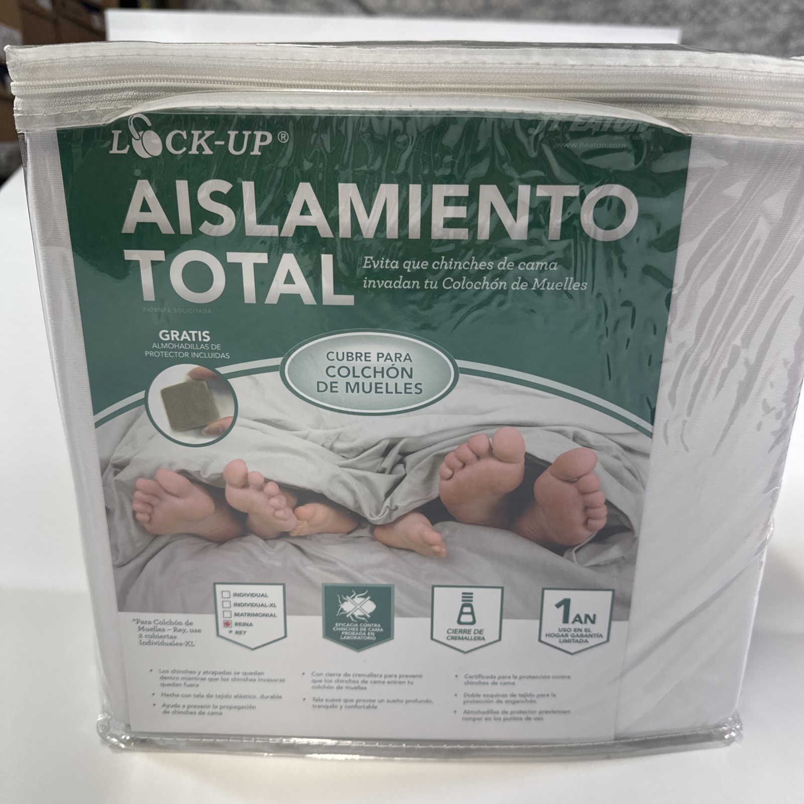Lock-Up Queen Box Spring Total Encasement Cover Protector Bed Bug Protection JT