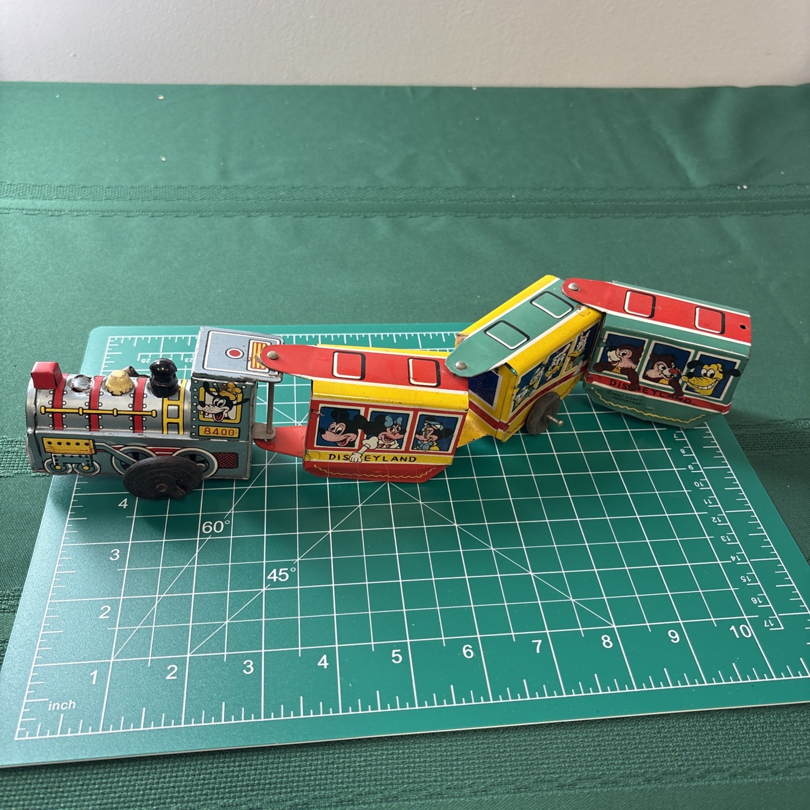 1950's MARX TIN LITHO WIND UP MICKEY MOUSE DISNEYLAND TRAIN Pre Owned Not Tested