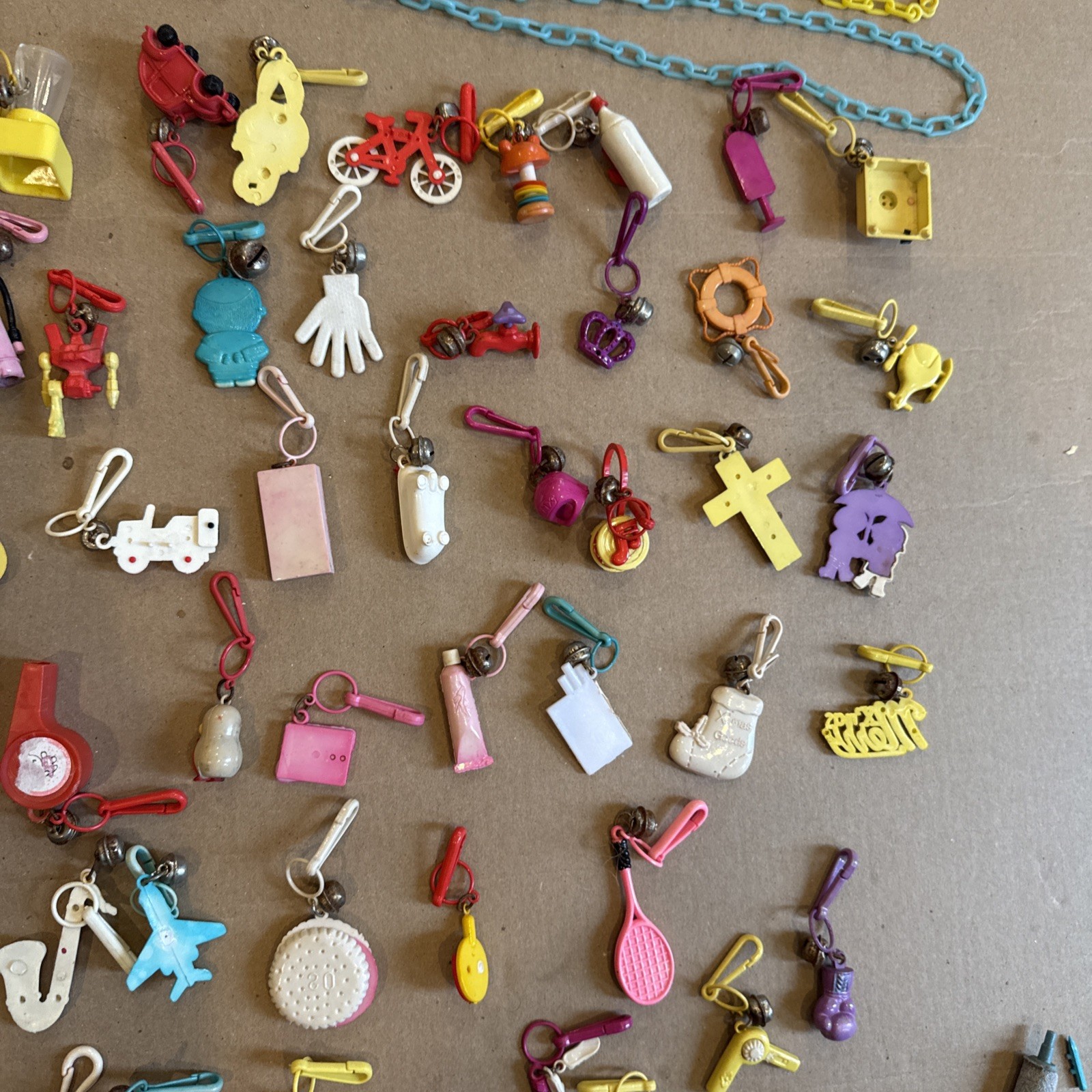 Huge Lot Of 82 Bell Charms Necklaces Rare 80s READ