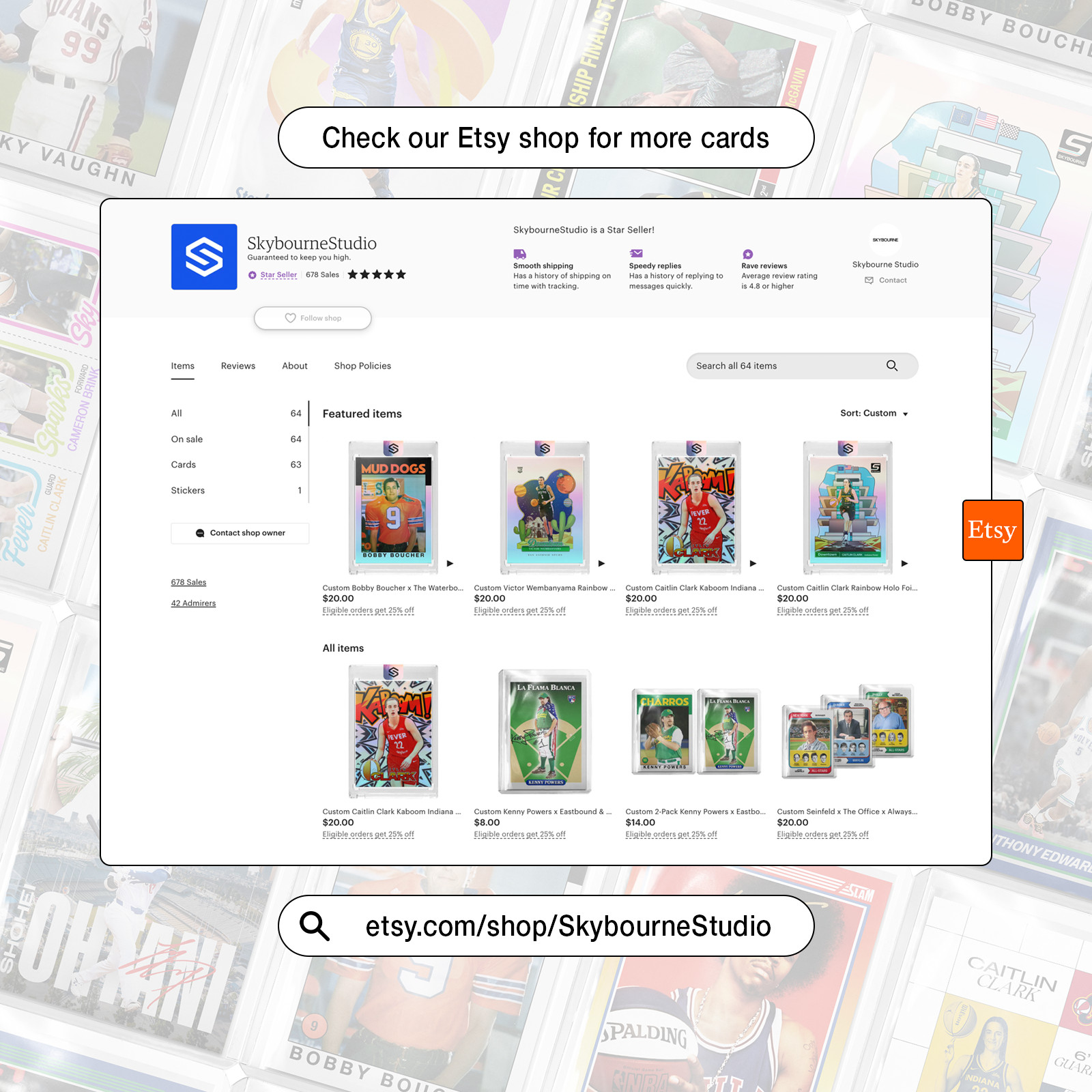 Happy Gilmore x Adam Sandler Custom Holo Golf Series Downtown Trading Card