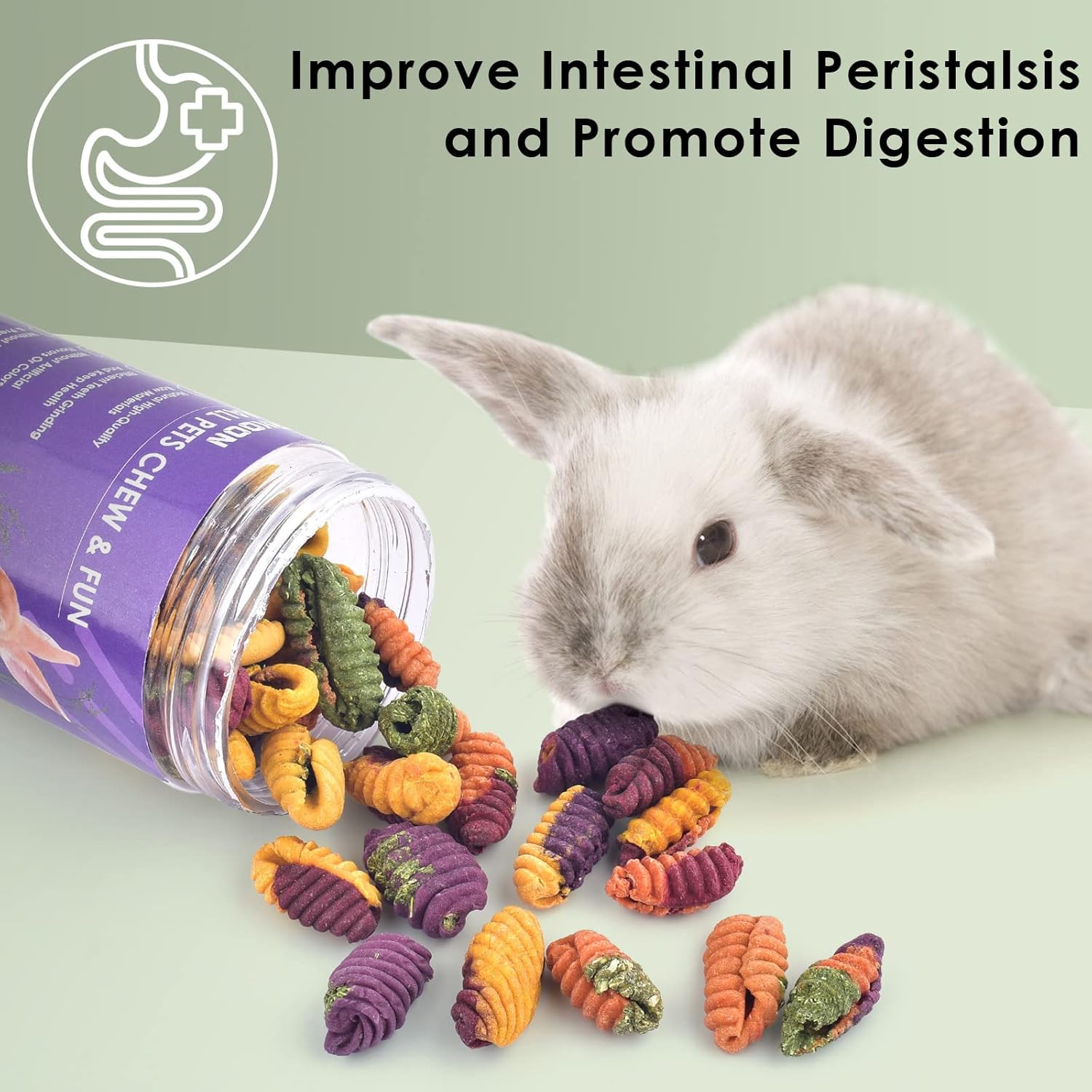 Chinchilla Treats, Chew Toys for Teeth for Rabbit Guinea Pig Gerbil Rat Dwarf Ha