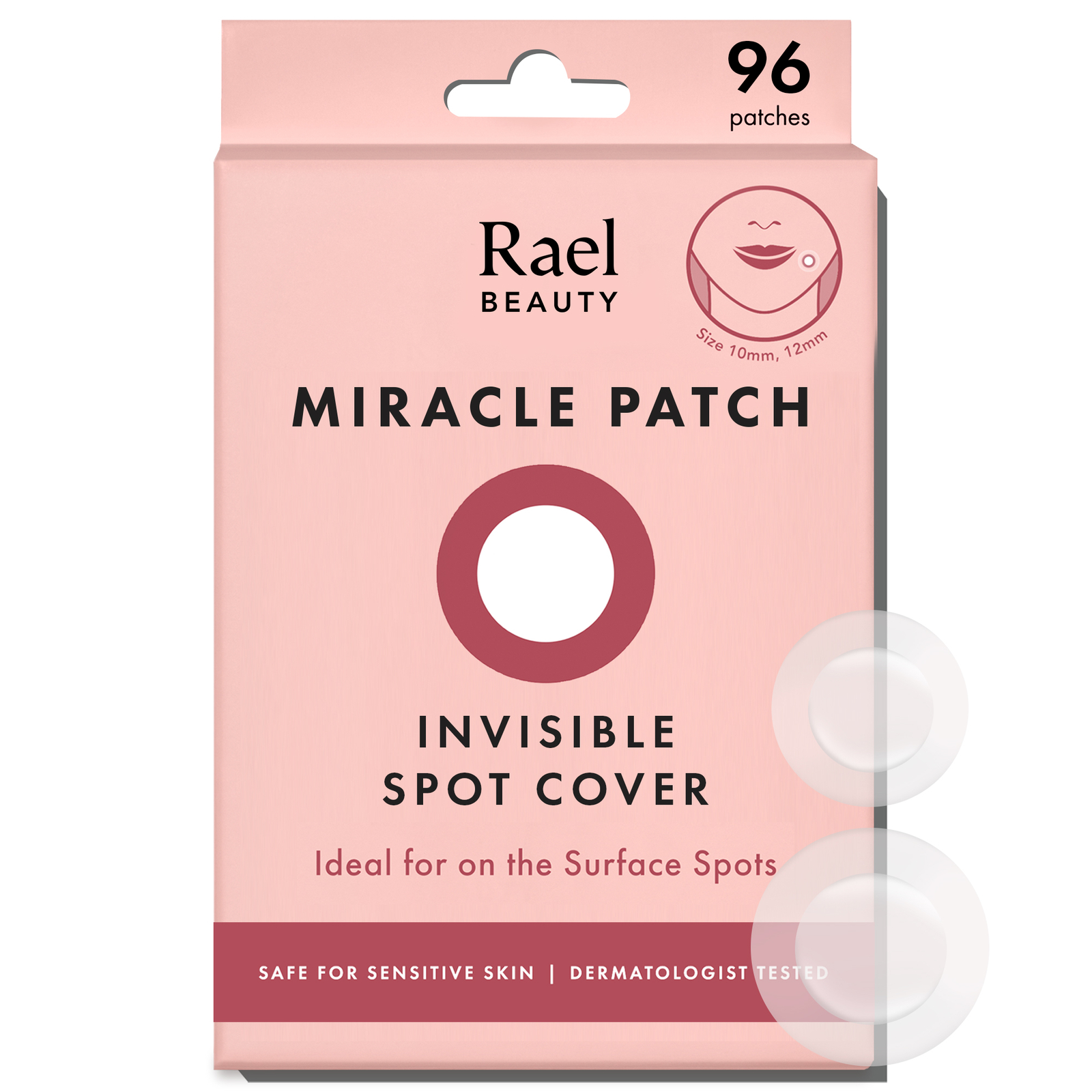 Rael Hydrocolloid Pimple Patches, Acne Patch Invisible Spot Cover (96 Count)