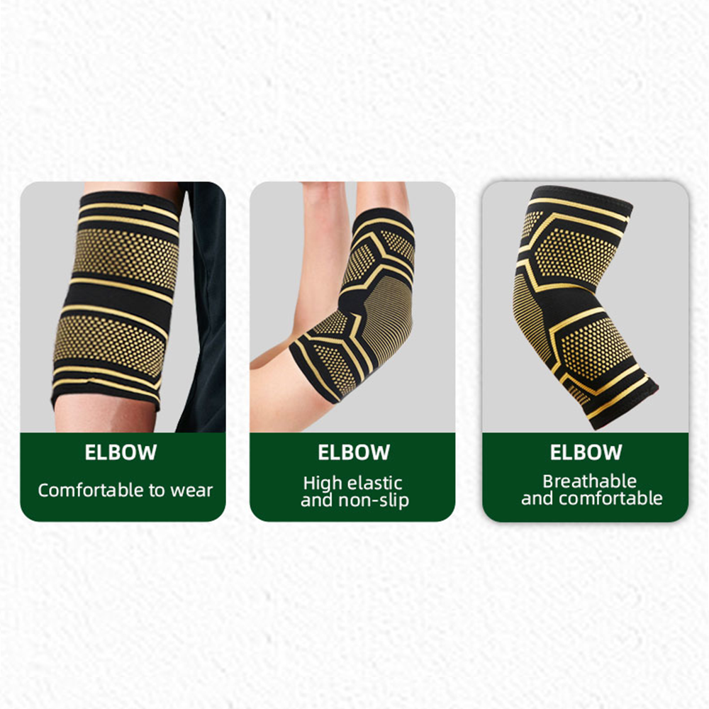 Copper Elbow Brace Compression Support Sleeve Arthritis Tendonitis Joint Pain US