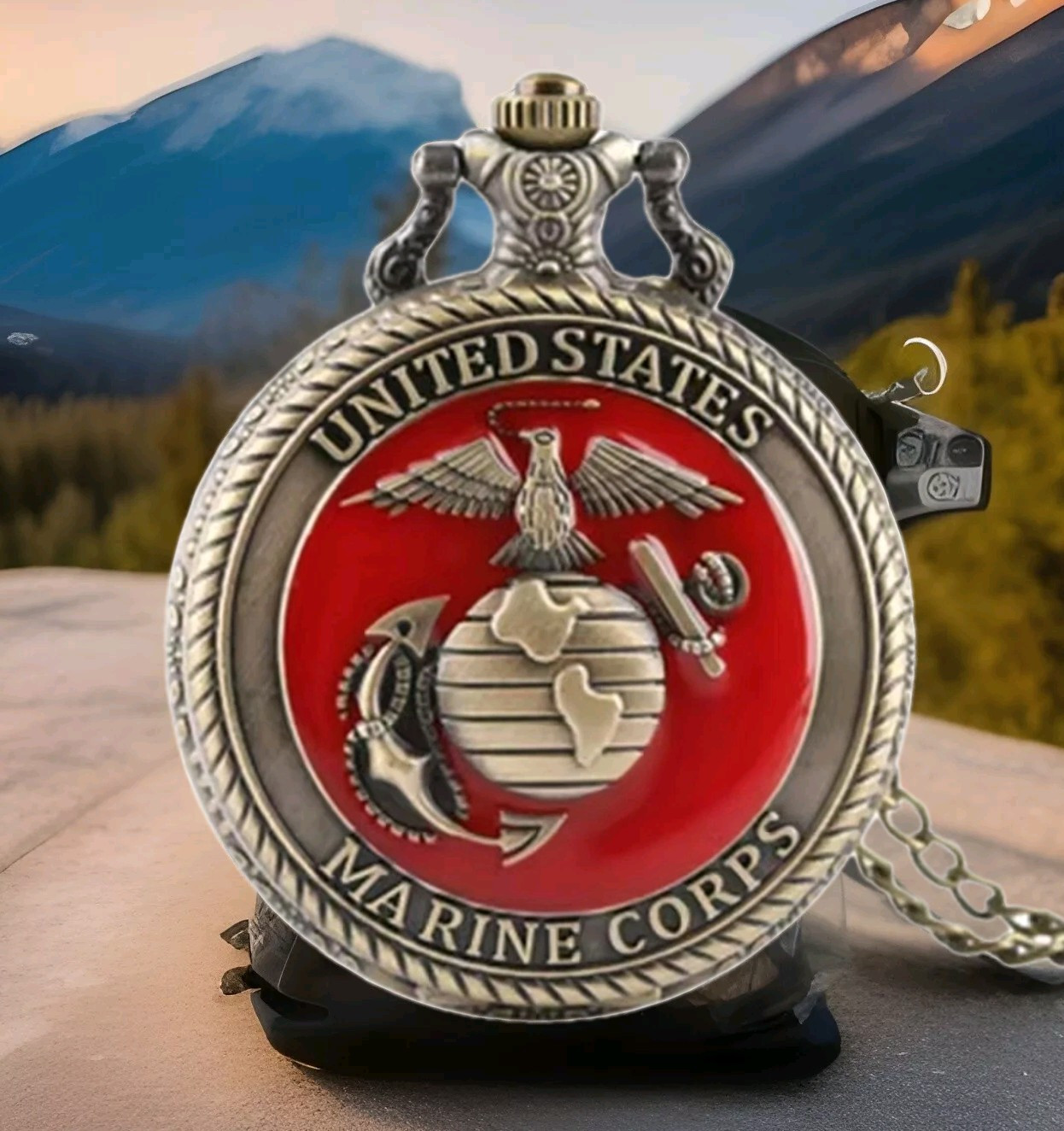 Pocket Watch US Marine Corps Quartz Watch