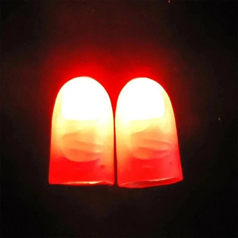 2/4/6pcs Magic Light Up Finger LED Thumb Trick for Party Magician Toy