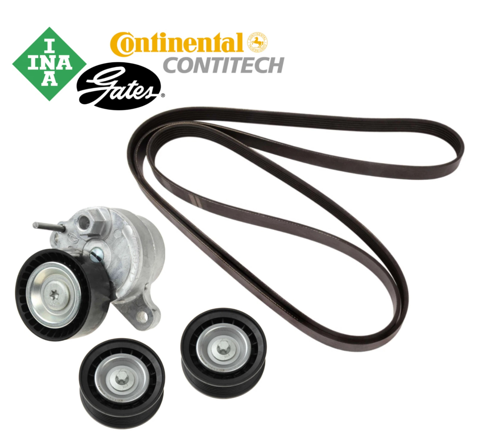 OEM Belt Tensioner Idler Pulley Drive Belt 4pcs for Mercedes E350 GLE GLK ML