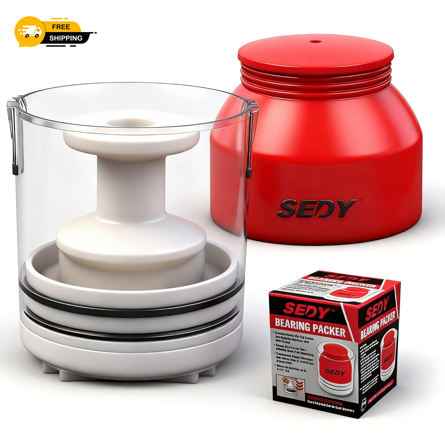 Premium Bearing Packer Kit, Handy Wheel Bearing Packer Tool Portable Wheel Beari