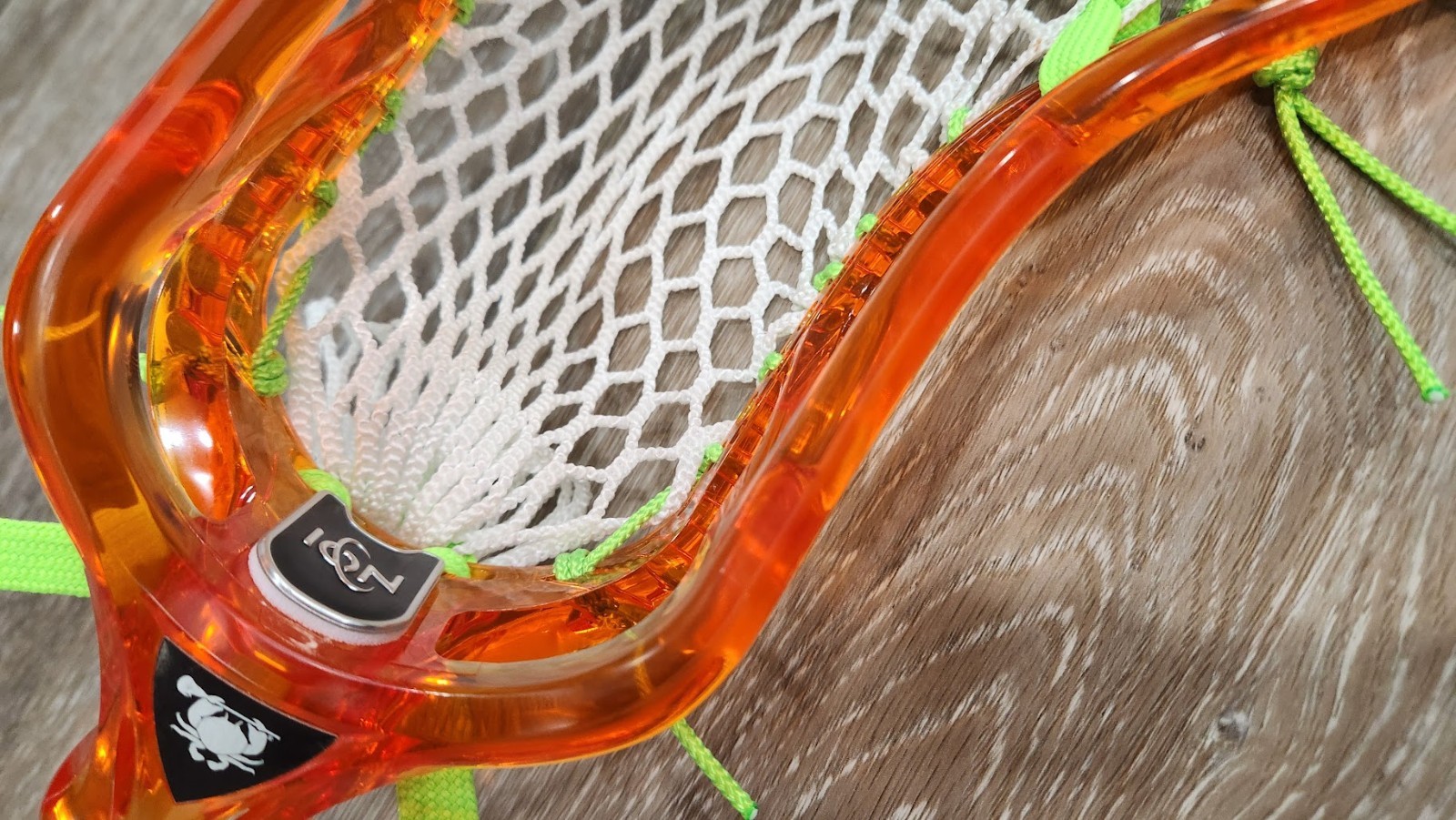 Attack Pocket New ECD ION Lava Orange Mid Low Pocket Lacrosse Head HERO 4.0