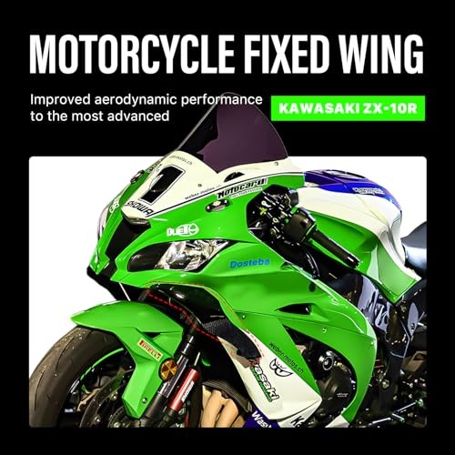 Fairing for Kawasaki ZX-10R (2016-2021), Motorcycle Spoiler Wing, Bright Black