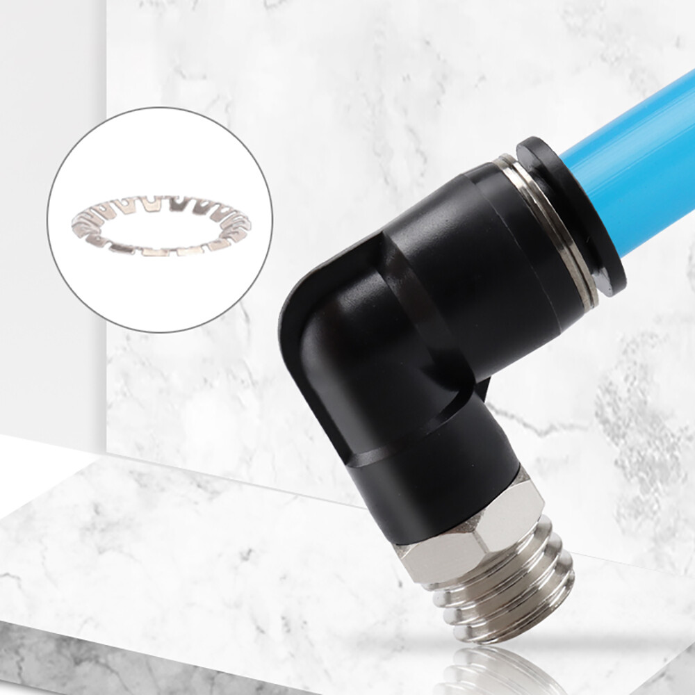 3mm 5mm 6mm 9.7mm Pneumatic Tube 90° Elbow Male Swivel Push To Connect Fitting