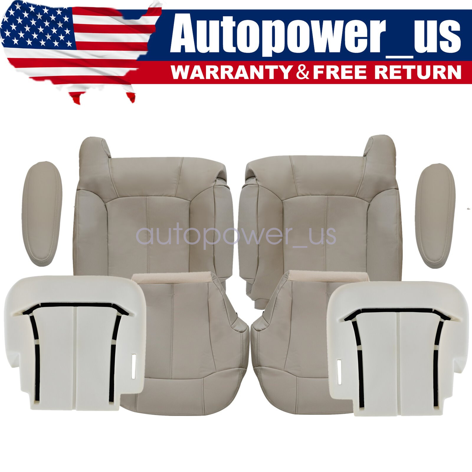Fit For 1999-2002 Chevrolet Suburban 1500 2500 Front Seat Cover & Foam Cushion