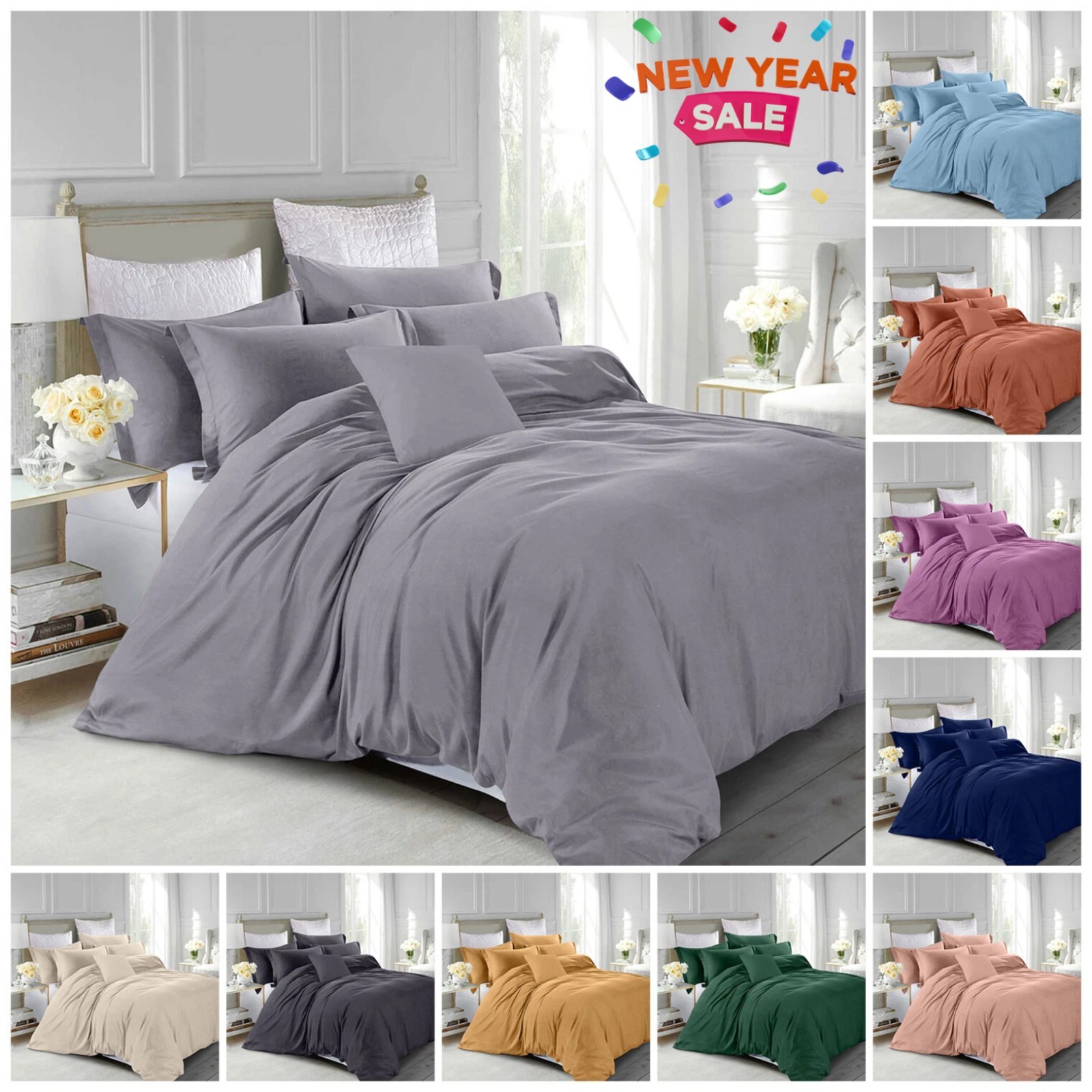 3 Piece Duvet Cover Set with Pillow Shams Twin Full Queen King Size Bedding Set
