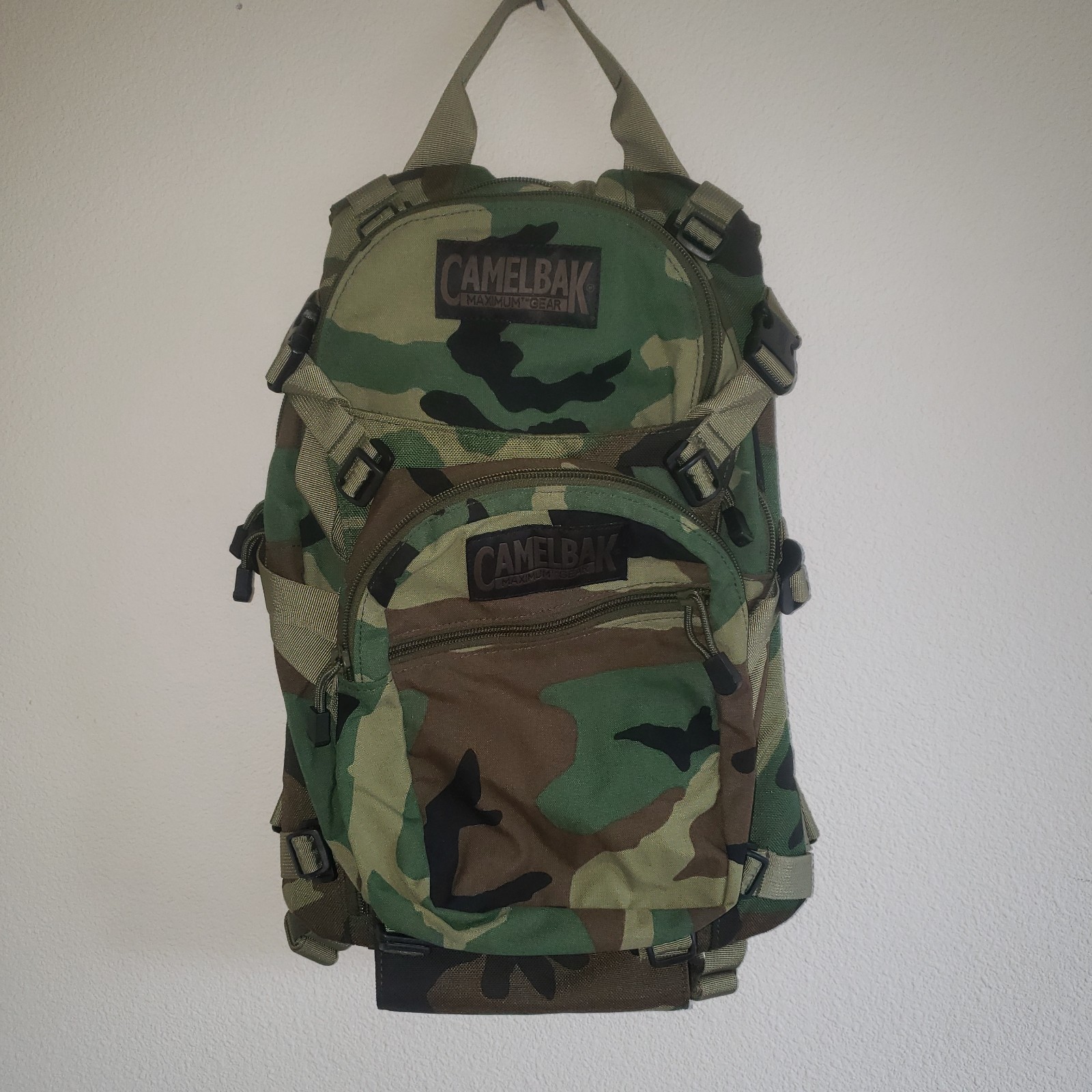 Rare Camelbak Transformer Maximum Gear Hydration Pack Backpack M81 Woodland Camo