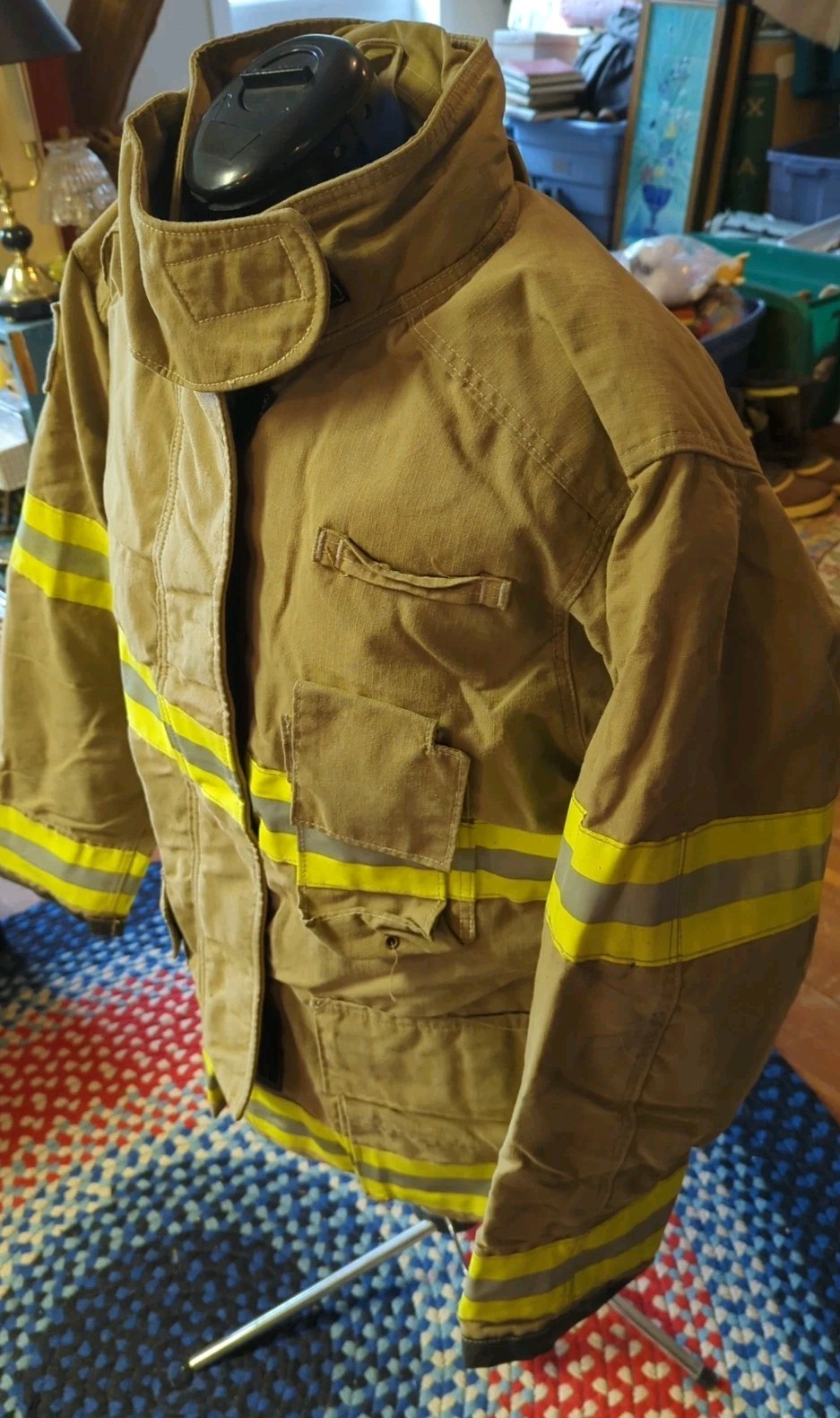 Retired Firefighter Turnout JACKET FIRE COAT USED Size 46X32X36 Navy Europe