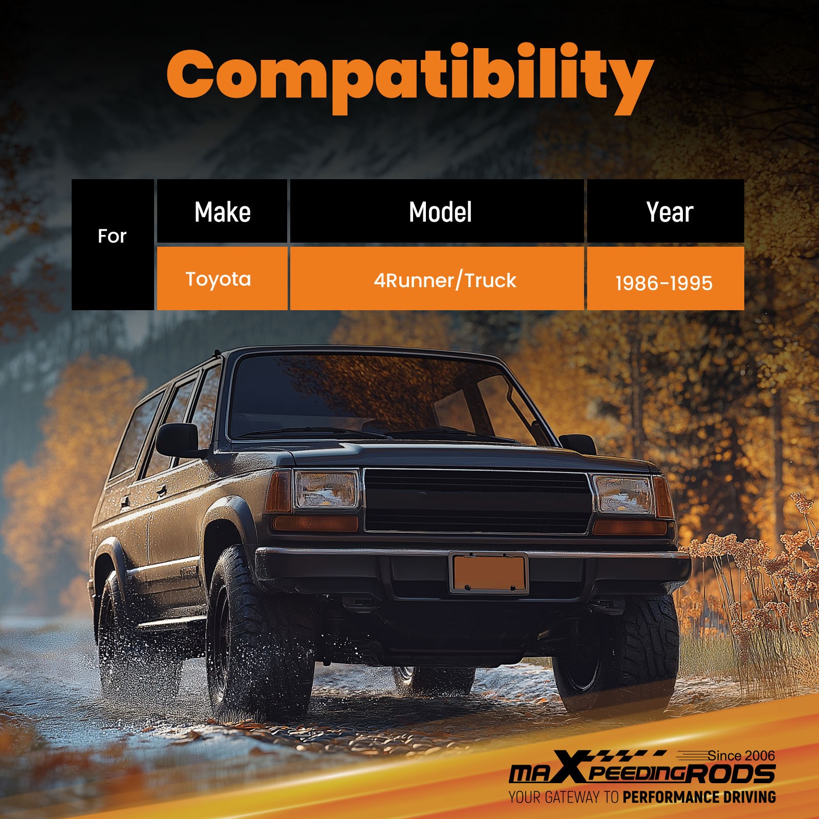 Performance Steering Damper for Toyota 4Runner 86-95 Truck 4WD