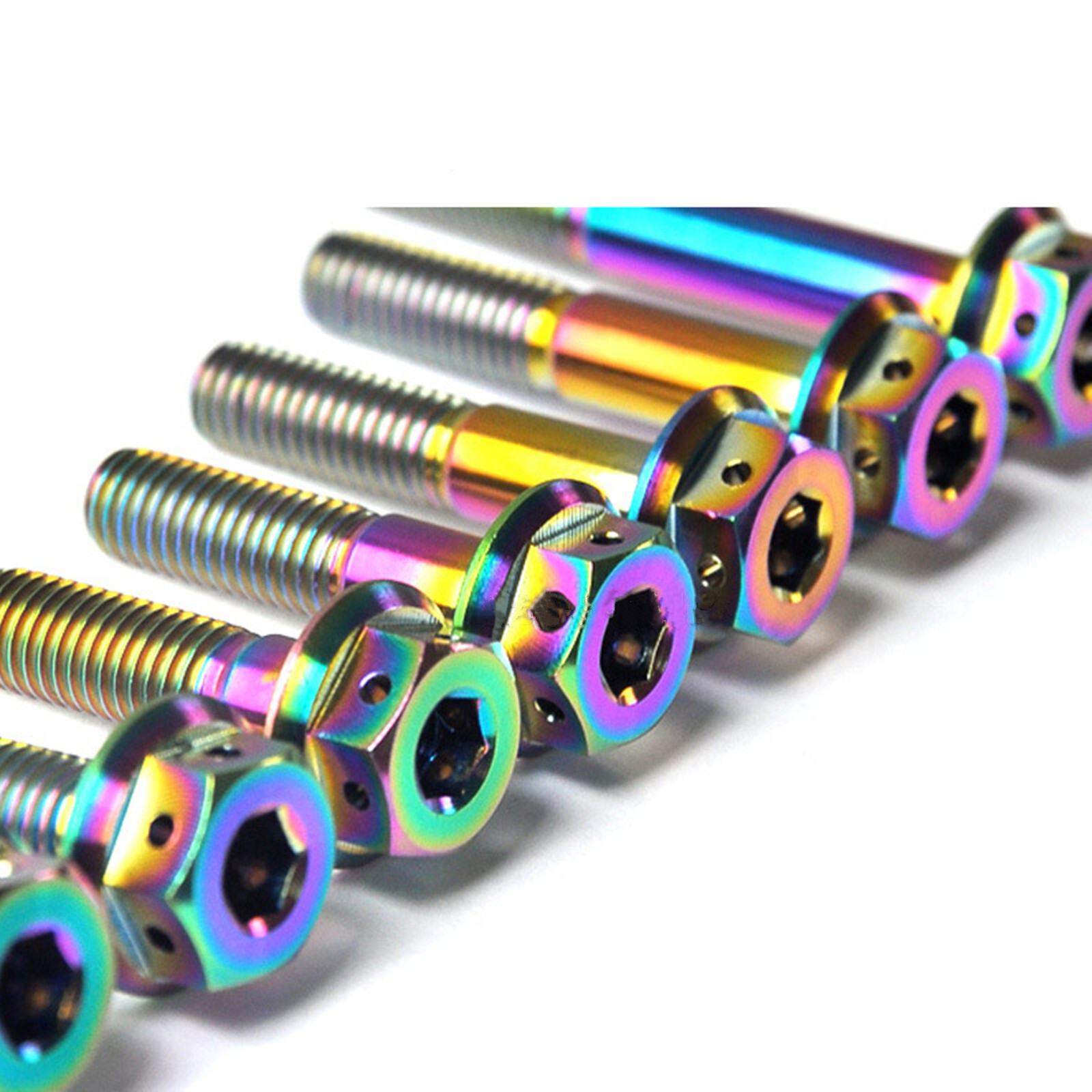 4 Pcs Titanium Bolt M10x1.25/1.5mm Hex Flange Head 20,25,30,35,40,45,50,55-90mm