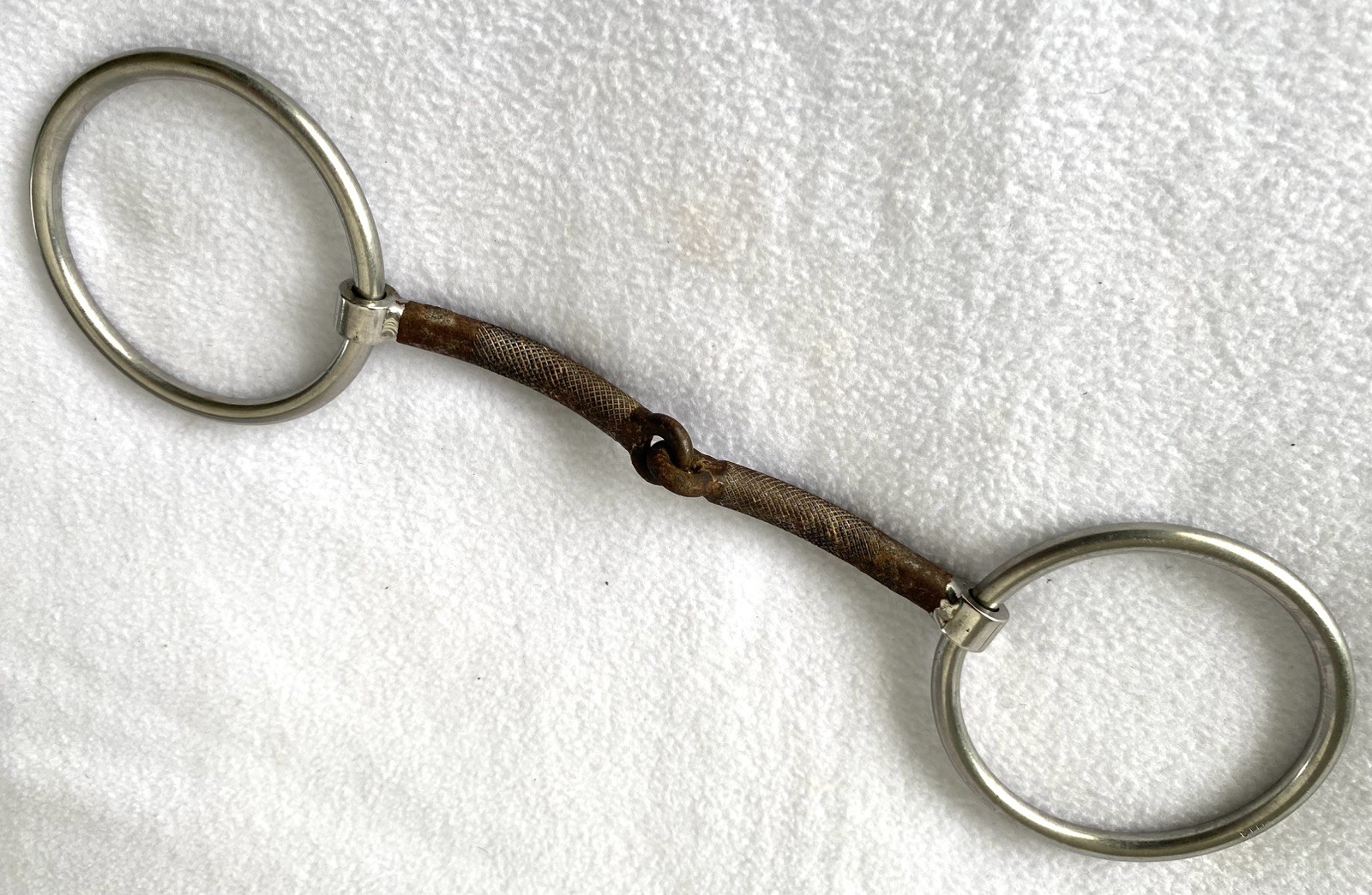 H.M. WELLS Handmade 5-1/4" Rasp/Washboard Curved SWEET IRON Snaffle Bit~QUALITY