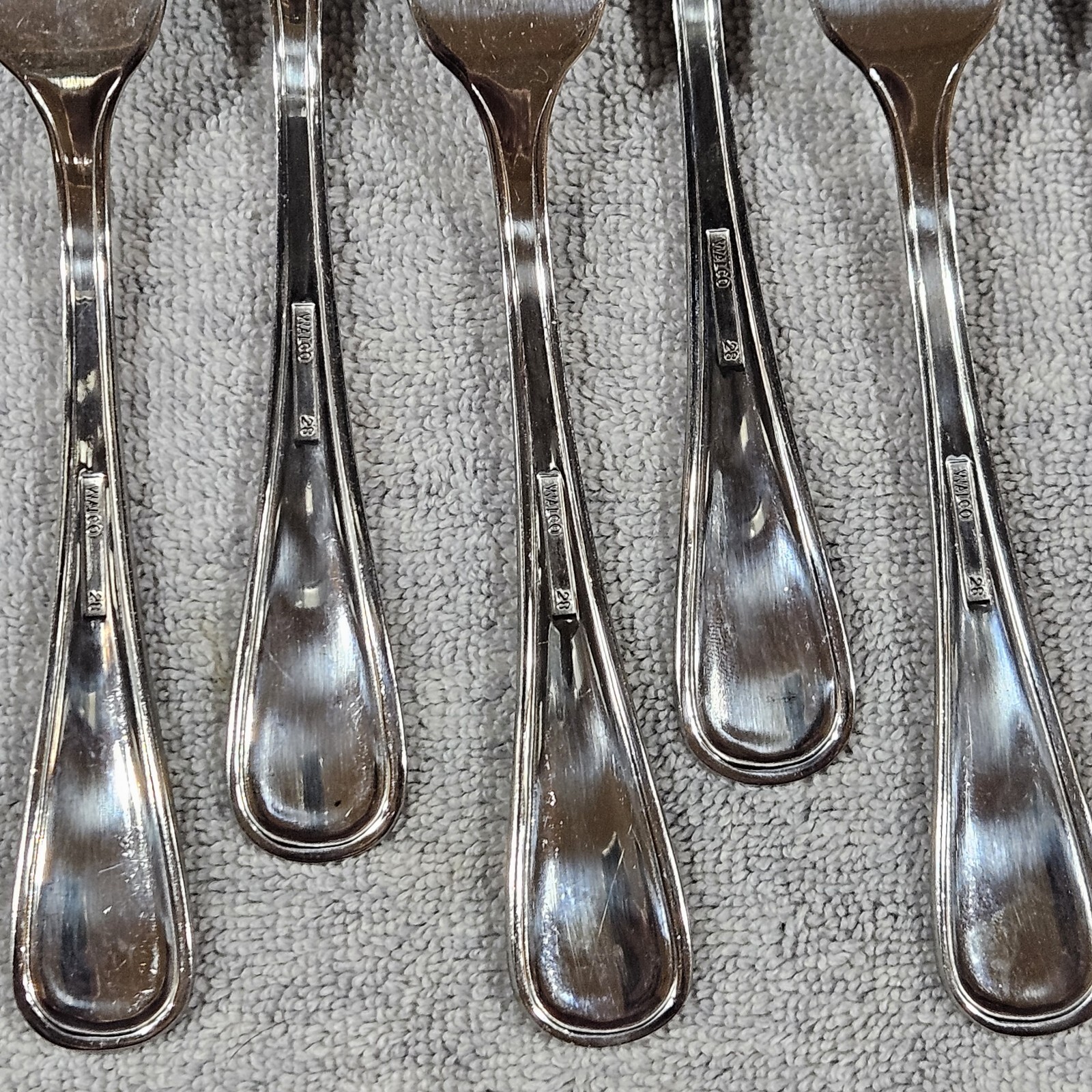 Set of 10 Walco Pacific Rim Dinner Forks 7-1/2" Stainless With Mirror Finish