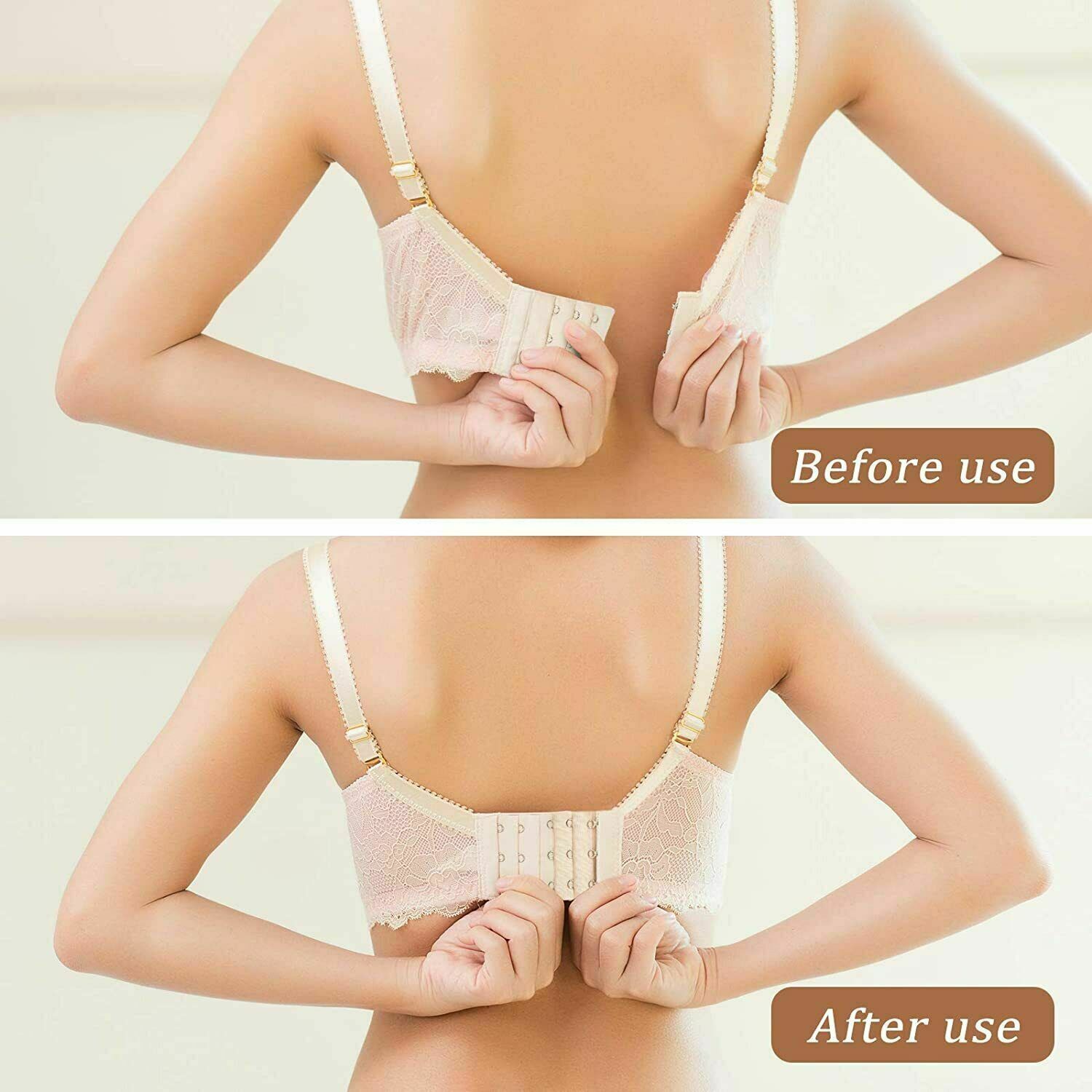 4Pcs Adjustable Bra Extender 2/3/4 Hooks with Elastic Underwear Strap Extension