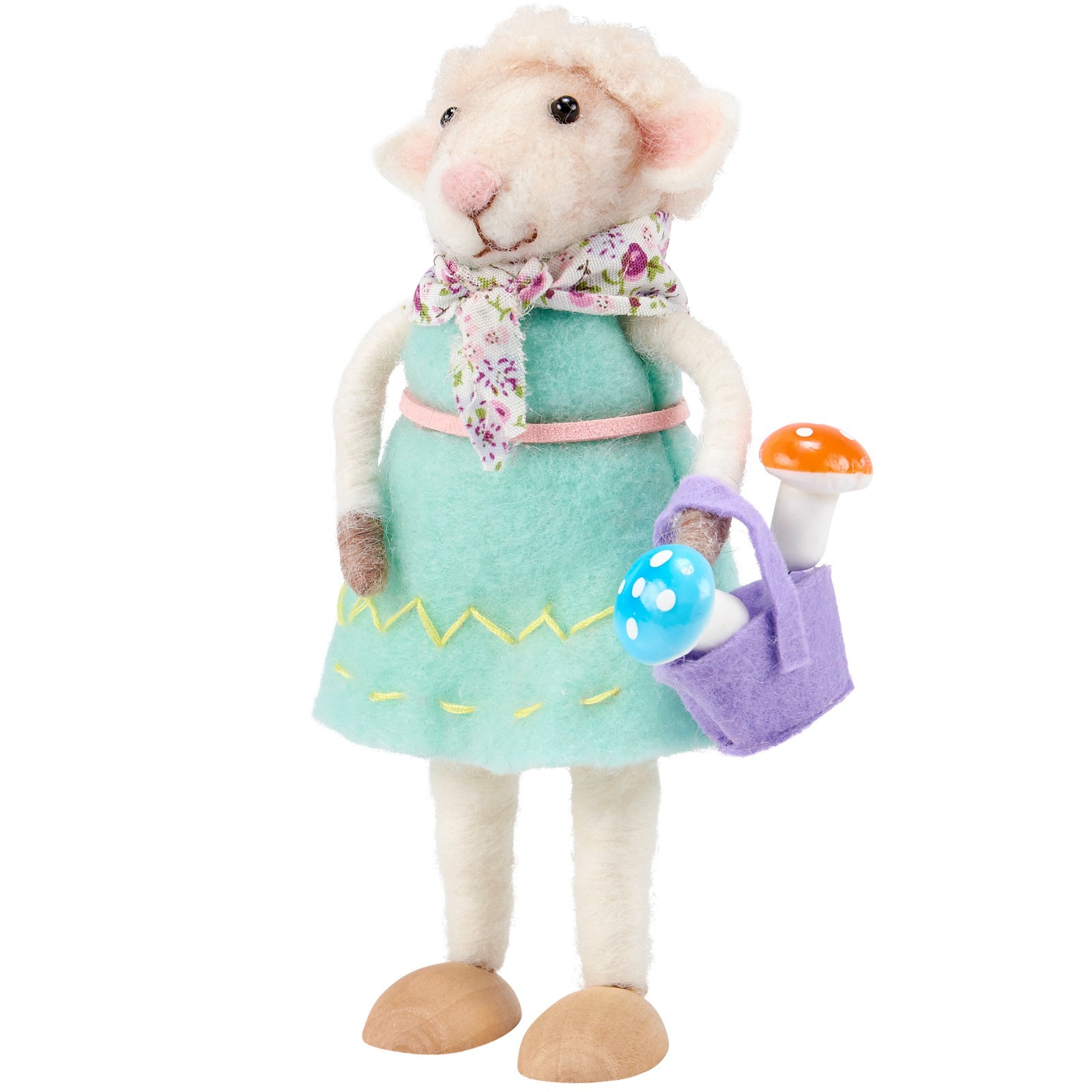 Primitives by Kathy Lot 5 Felt Critter Farmhouse Pig Sheep Cow Chicken Rabbit