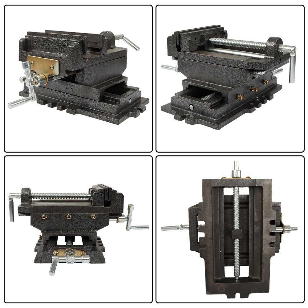6" CROSS DRILL PRESS Vise X-Y Clamp Heavy Duty Machine Slide Metal Milling 2 Way