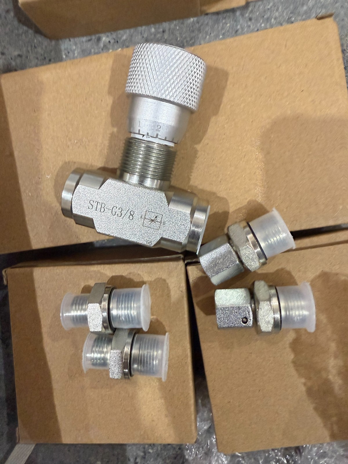 3/8" L08 - Hydraulic Flow Control Valve - STB-G3/8 - Mini Excavator-In Stock USA