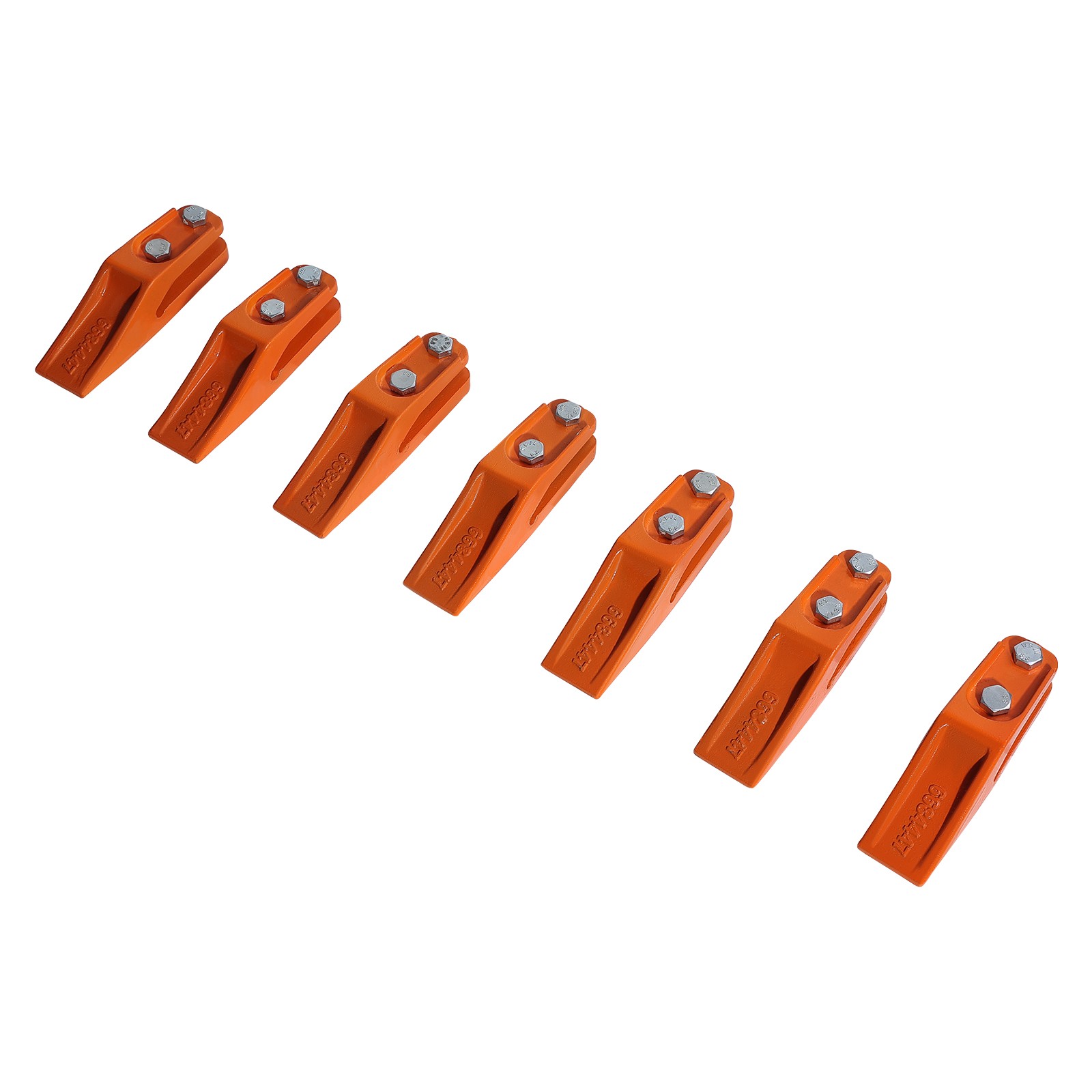 Uimoso 7 Pack Bucket Teeth 7.34" with Pins Excavator Backhoe Bucket Tooth Kit