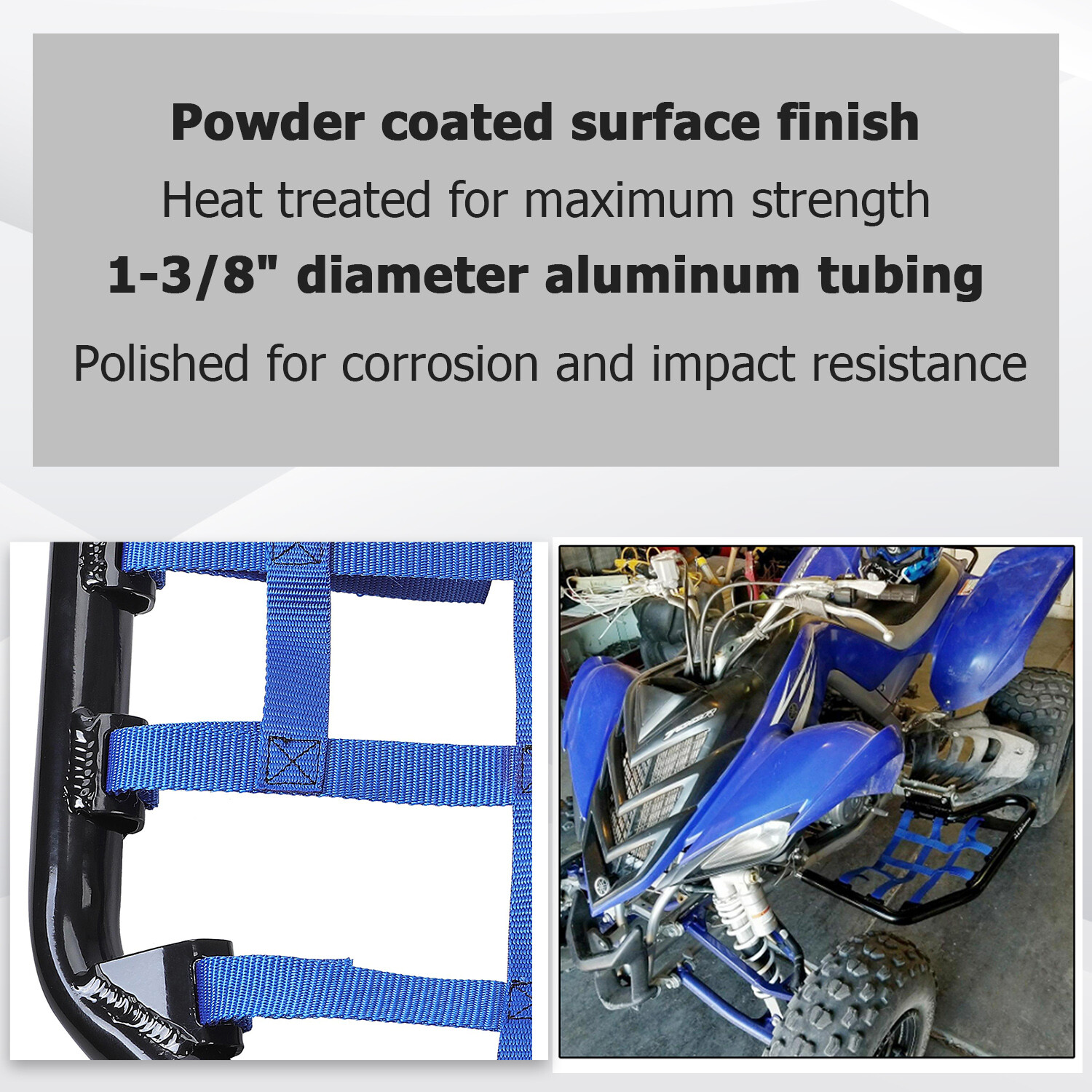 Blue Aluminium Side Step Nerf Bars Foot Peg For Yamaha Raptor 700 YFM 700 YFM700