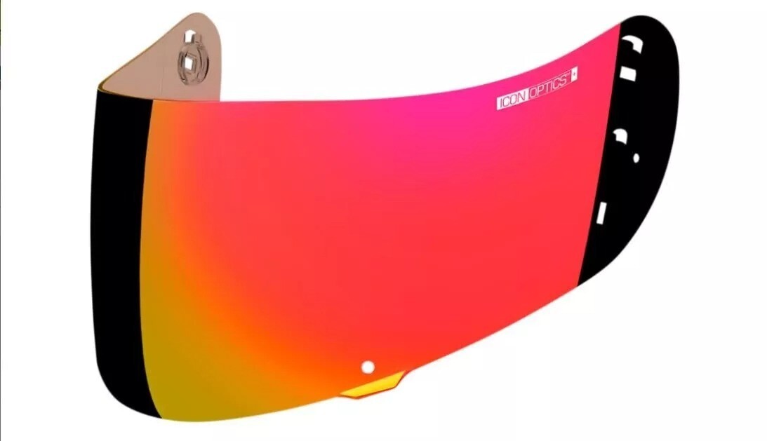 Icon Optics Visor Shield for Airform/Airmada/Airframe Pro Helmets - RED MIRROR