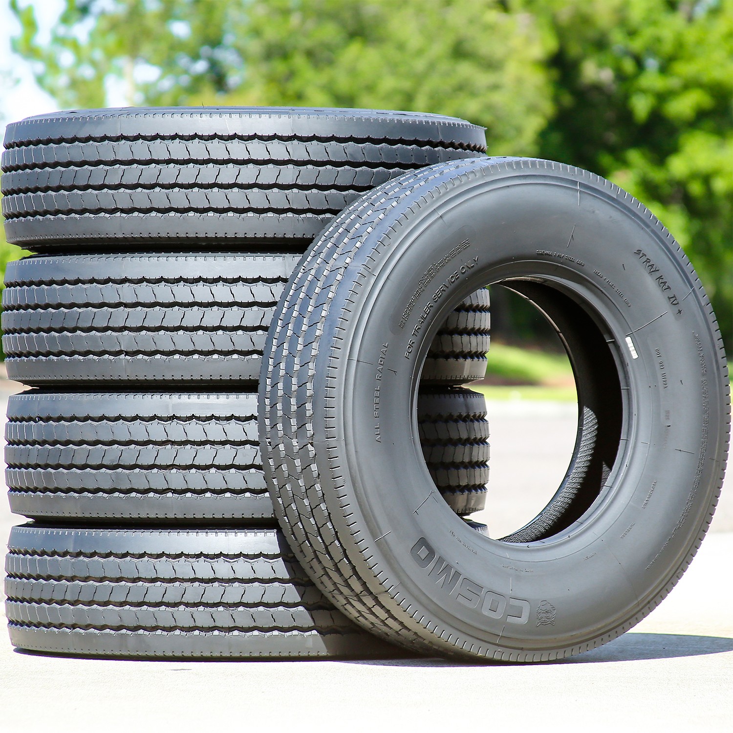 4 Tires Cosmo Stray Kat IV+ All Steel ST 235/80R16 Load G 14 Ply Trailer