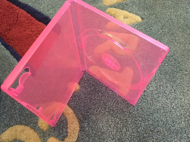 10 14MM NEW TRANSPARENT PINK SINGLE DVD CASES, PATENTED, PSD12PINK PP-S14-P