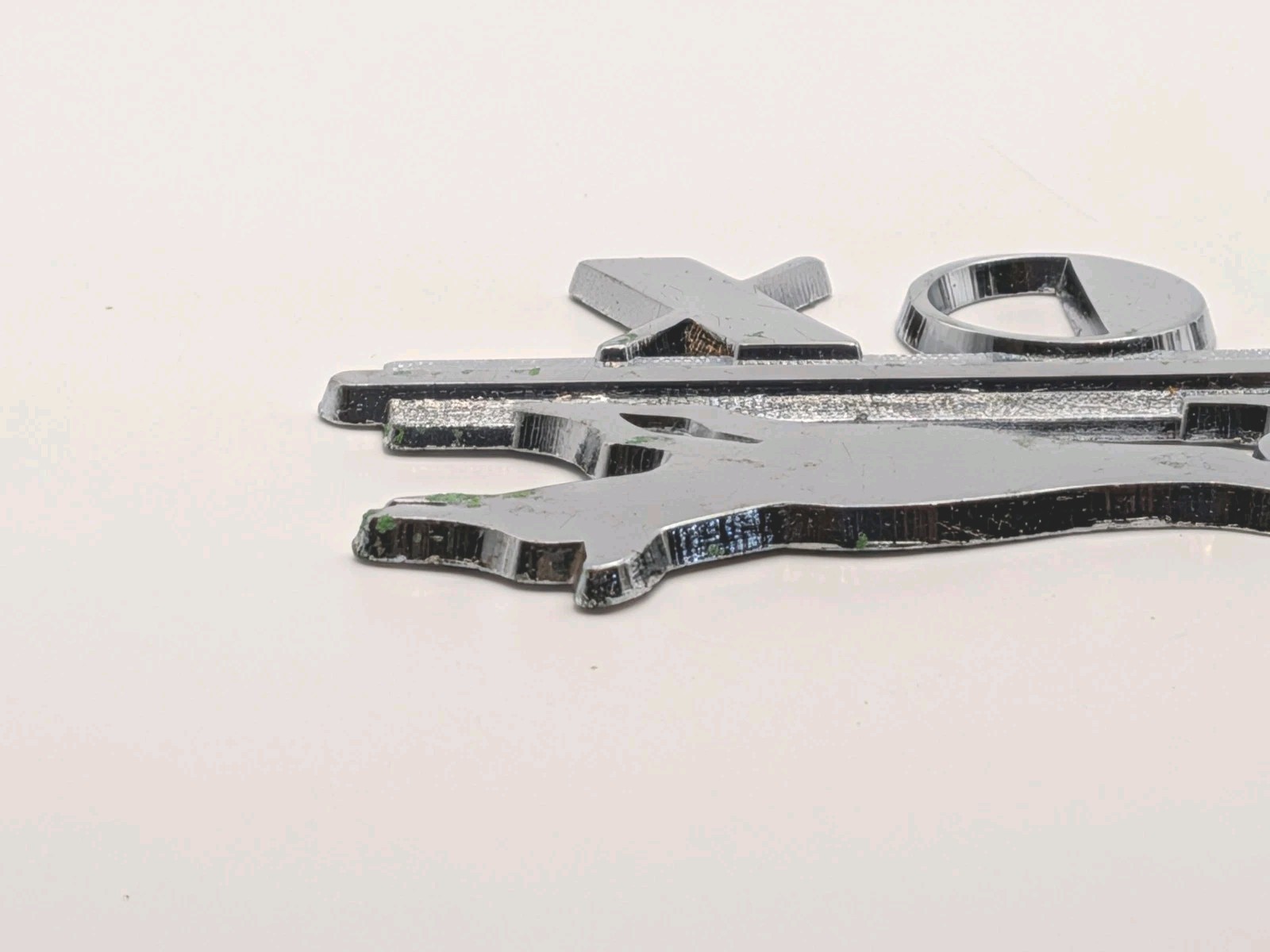 Vintage FOX Chevrolet Baltimore MD Car Dealership Emblem Chrome 4.25"x2.25"