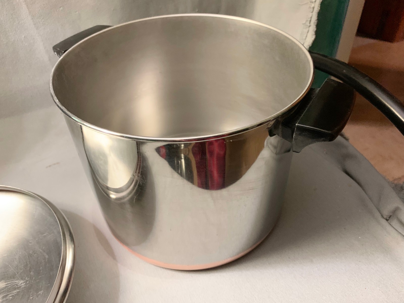 Vtg Revere Ware Stock Pot Dutch Oven 8 QT Copper Clad Bottom ROME NY 1979 RARE