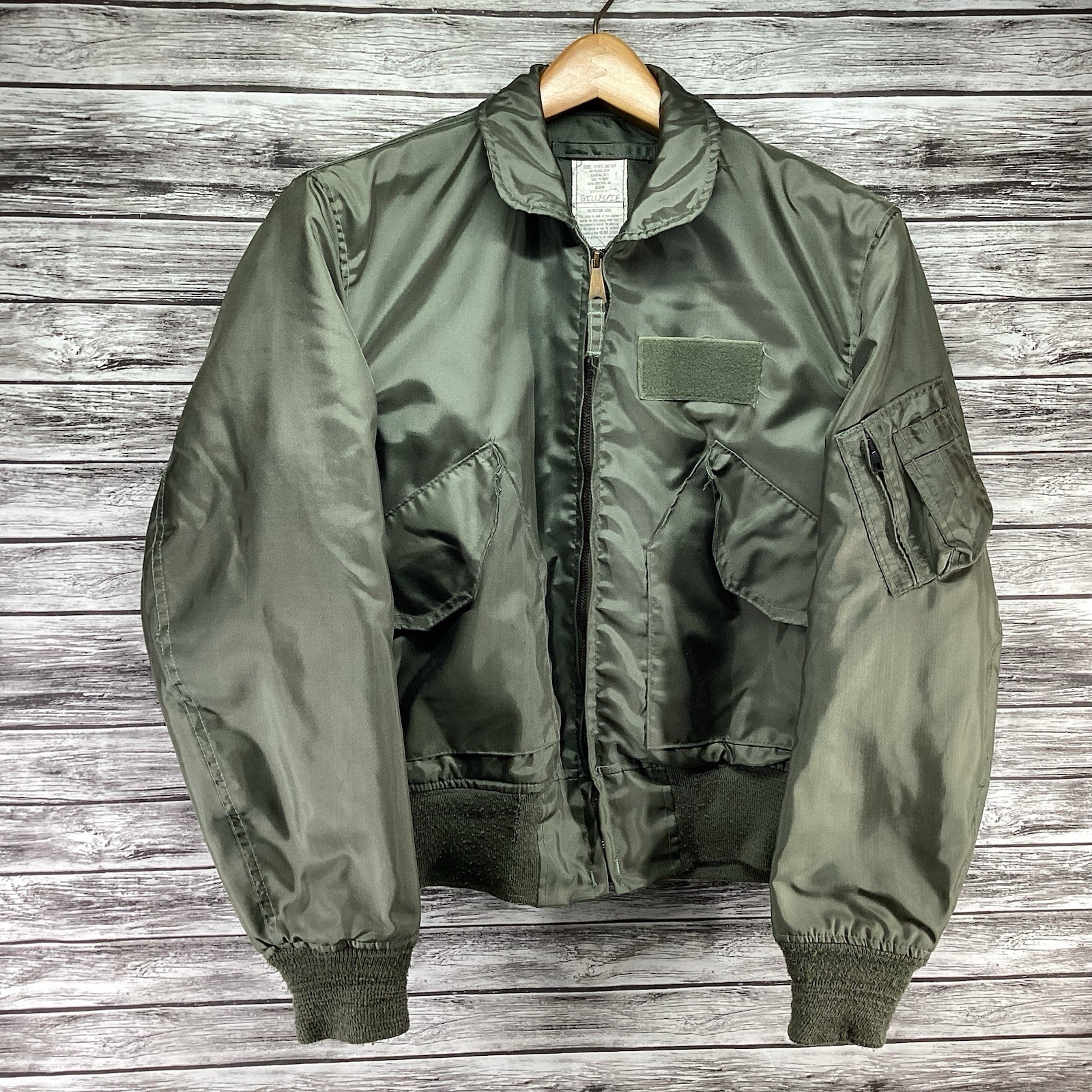 Vintage Flyers CWU-36/P Jacket Mens Medium Green MIL-J-83382C USAF Flight Bomber