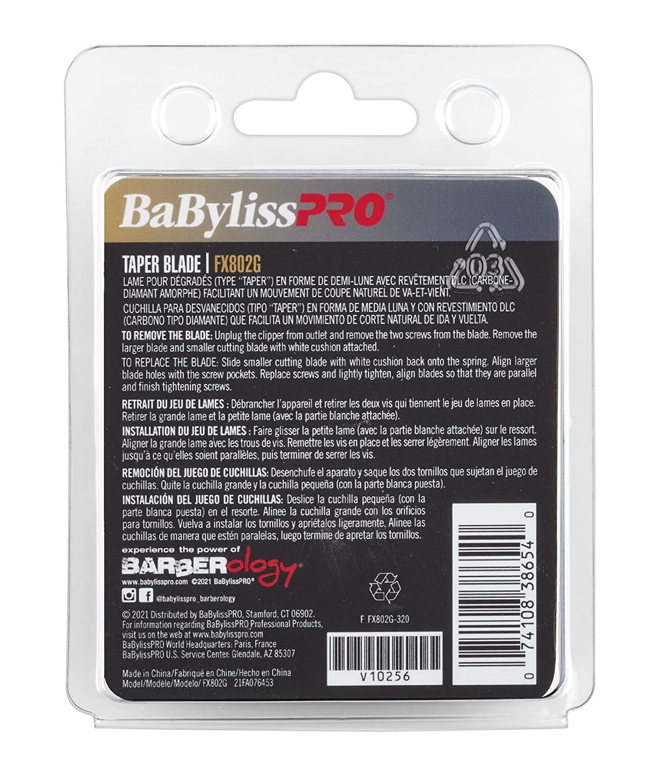 BaBylissPRO Gold DLC/Titanium Replacement Taper Blade | FX802G